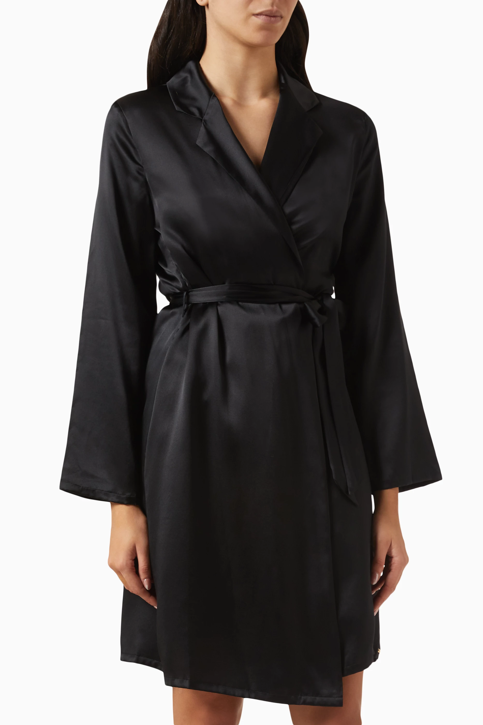 Calvin klein black robe sale