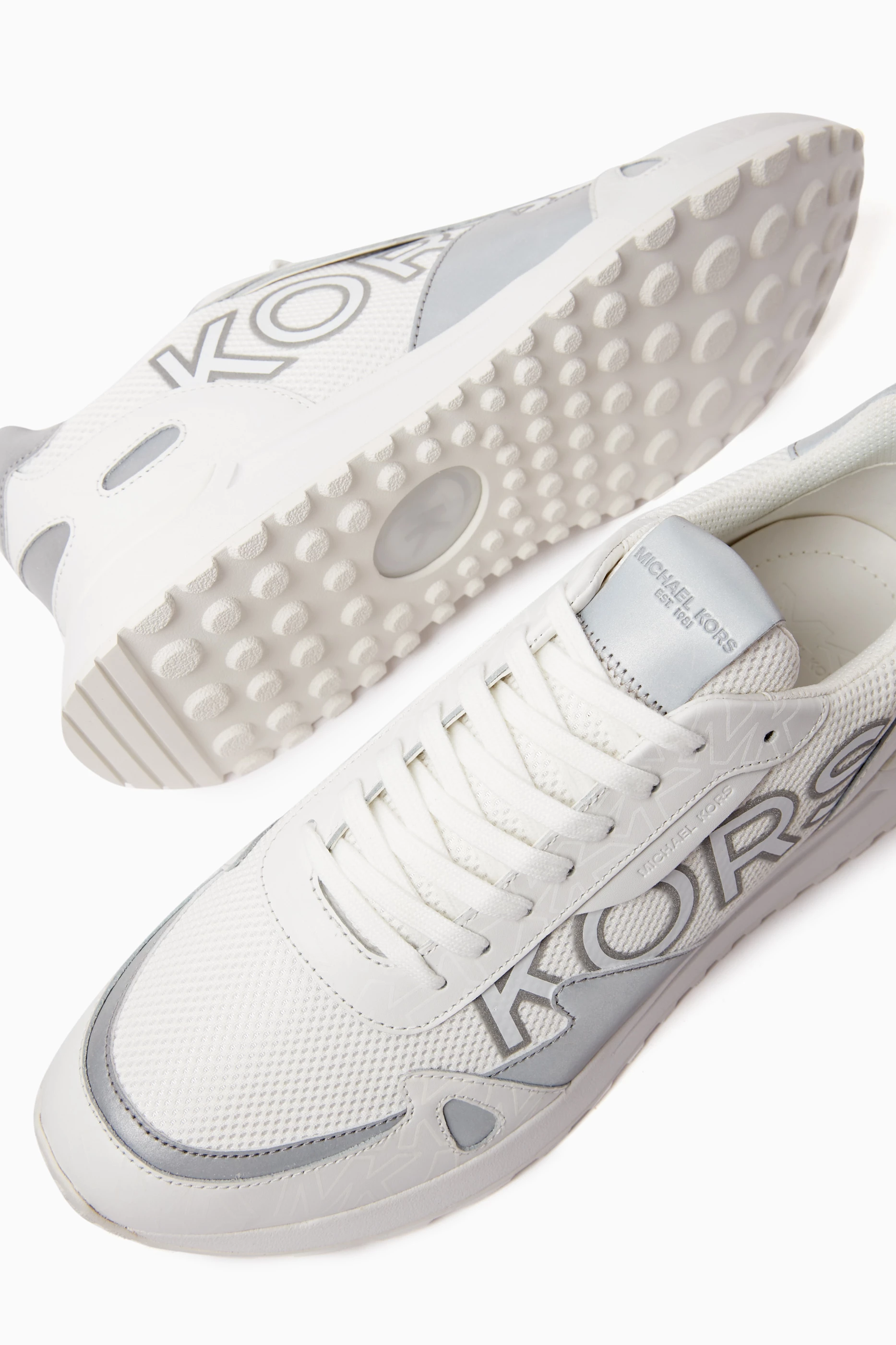 Michael kors white sneakers sale hot sale