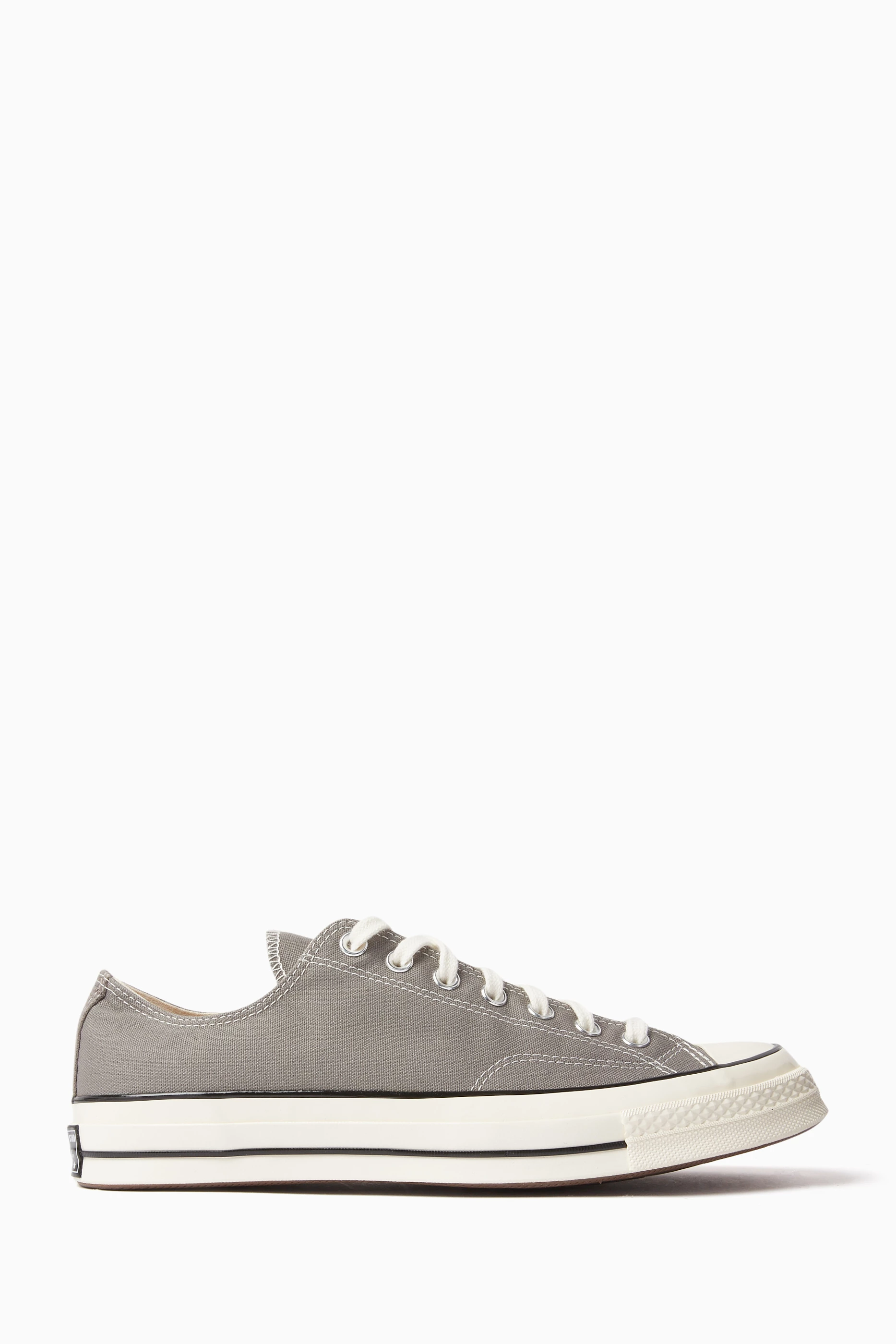 Buy Converse Grey Chuck 70 Low top Sneakers in Canvas for Men in
