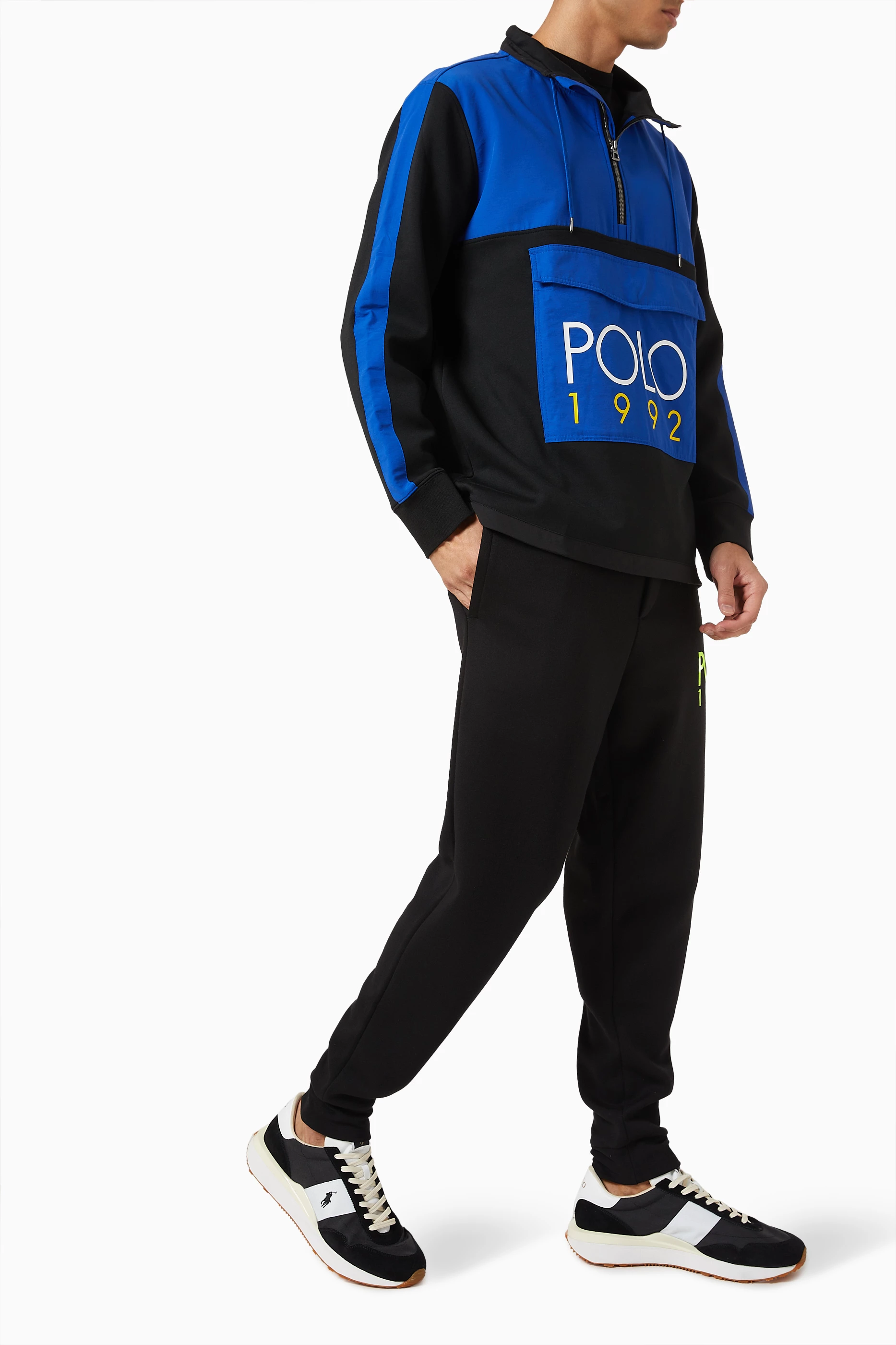 Buy Polo Ralph Lauren Blue 1992 Logo Hybrid Sweatshirt in Cotton
