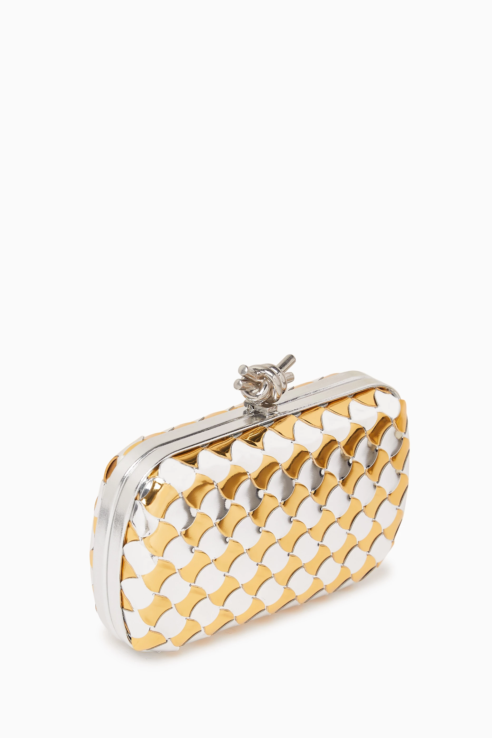 Bottega veneta clearance gold knot clutch