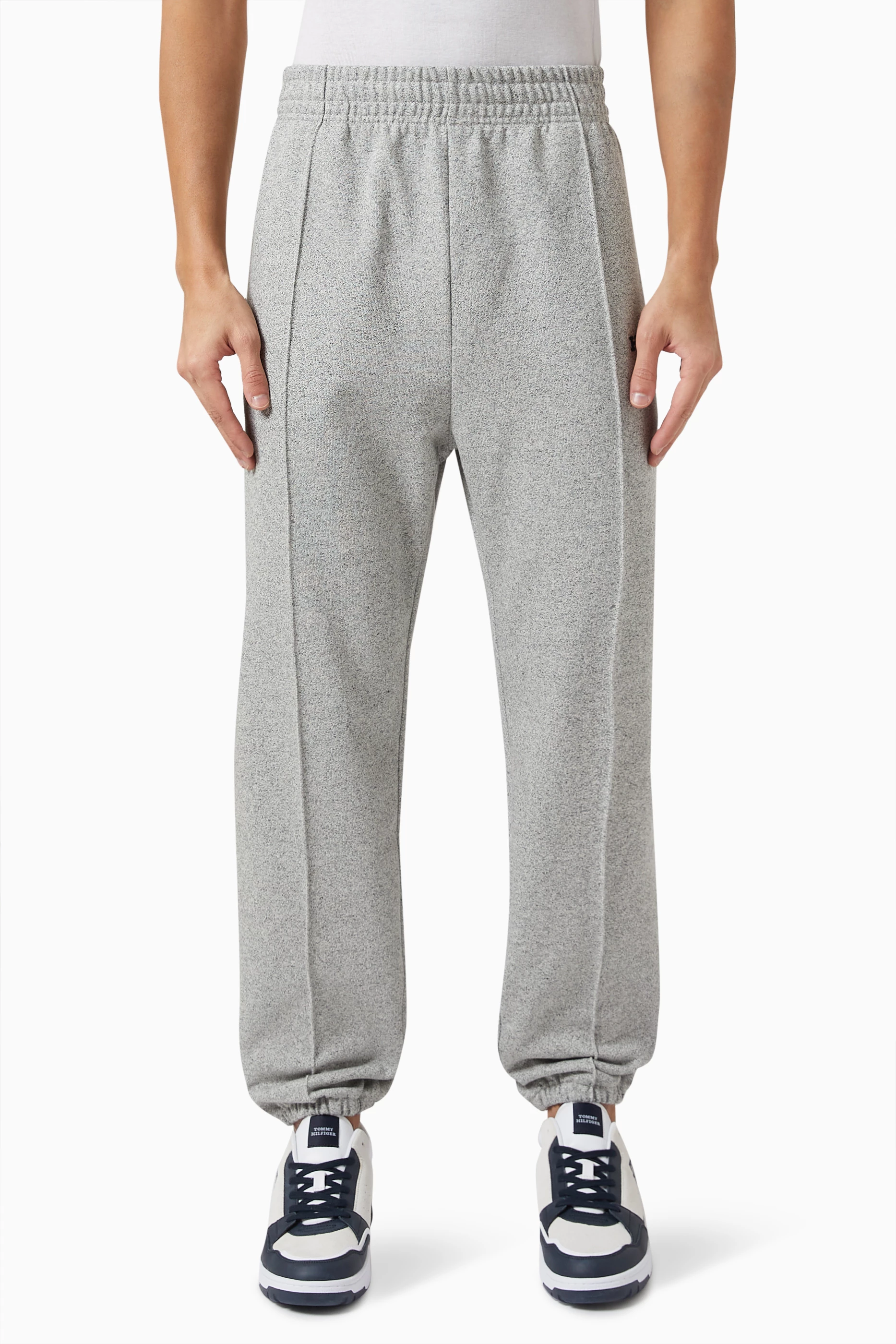 Buy Tommy Hilfiger Grey Monotype Sweatpants in Mouline Cotton Fleece for  Men in Saudi | Ounass | Jogginghosen