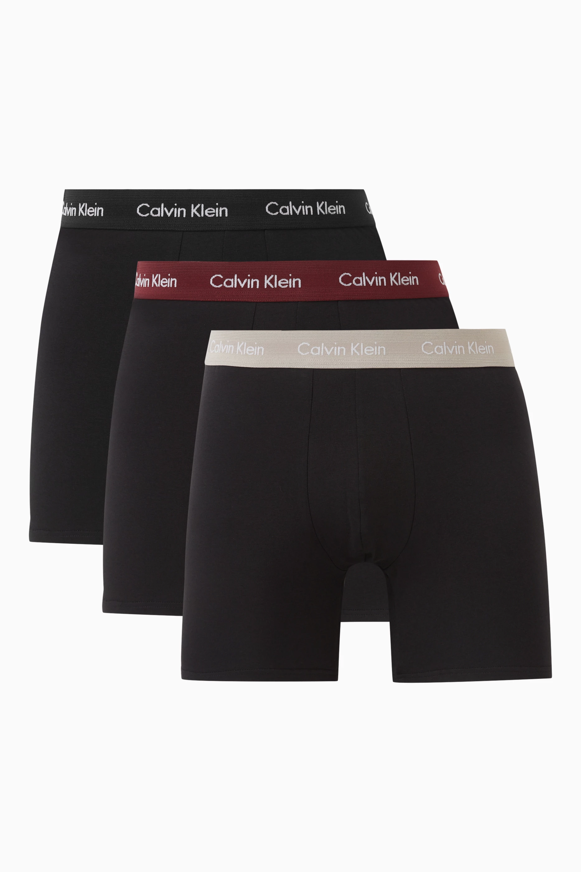 Buy Calvin Klein Black Logo Boxer Briefs in Stretch Cotton, Set of 3 for  Men in Saudi