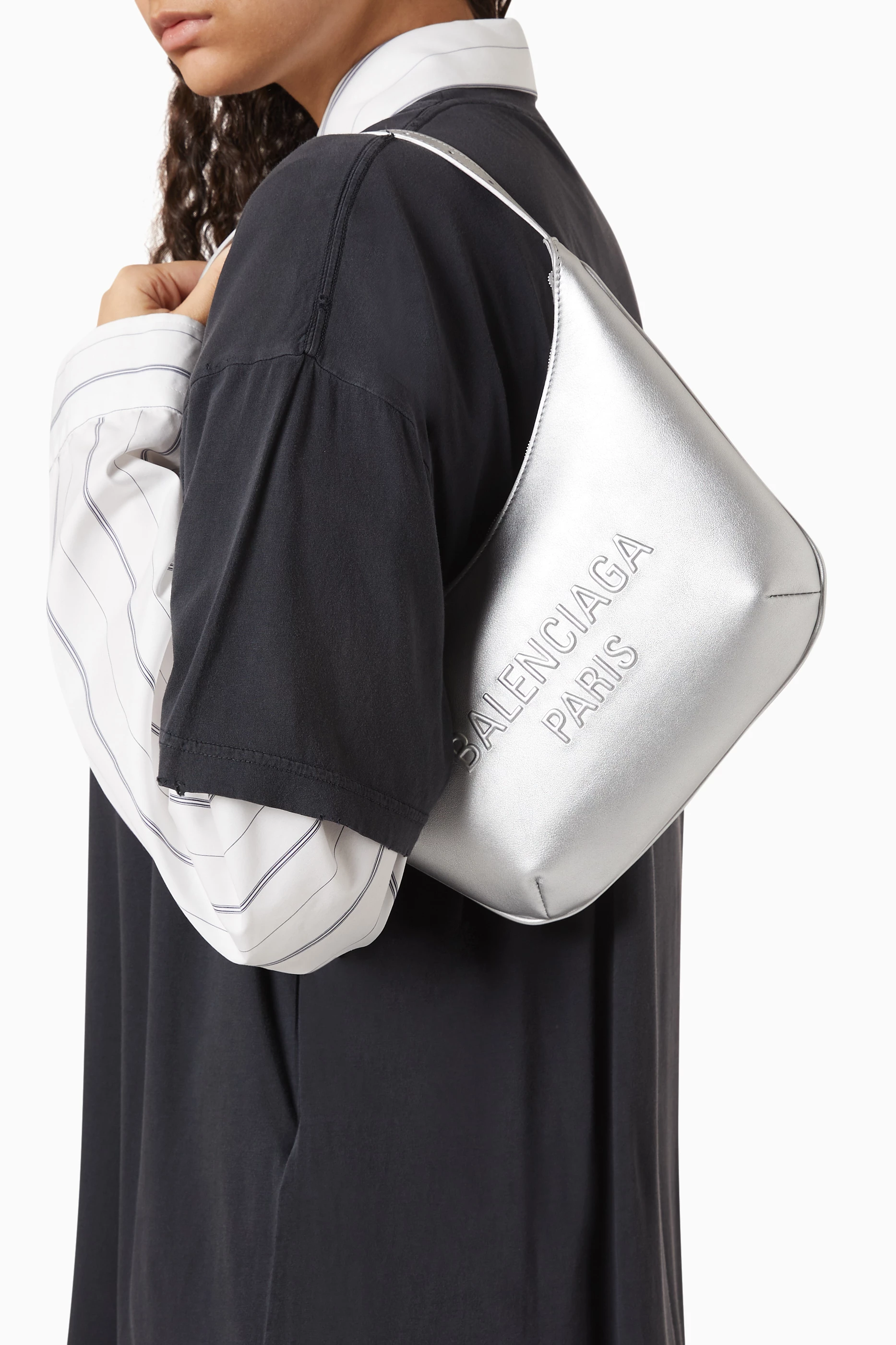 Balenciaga canvas bucket bag top