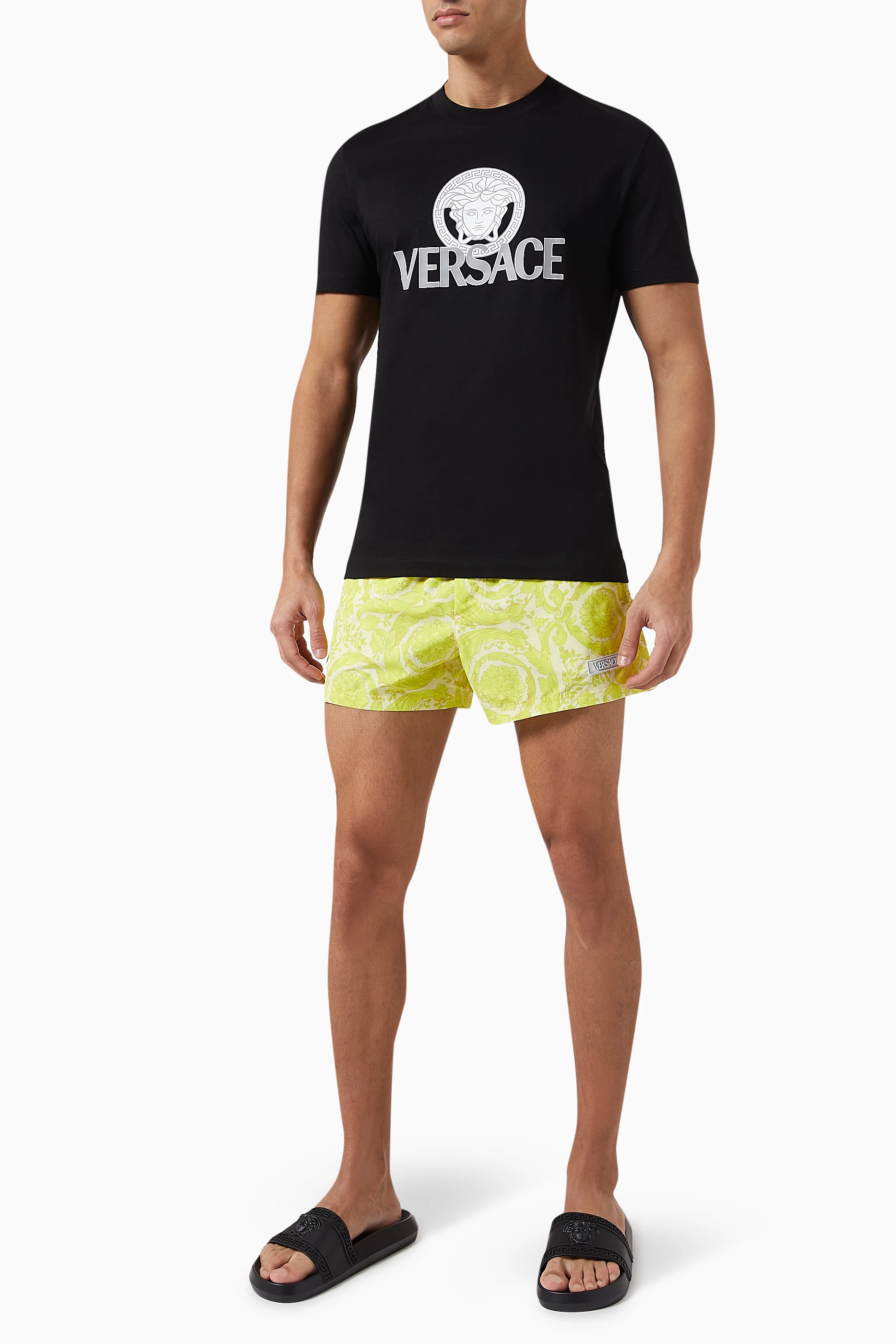 Versace t shirt and hot sale shorts