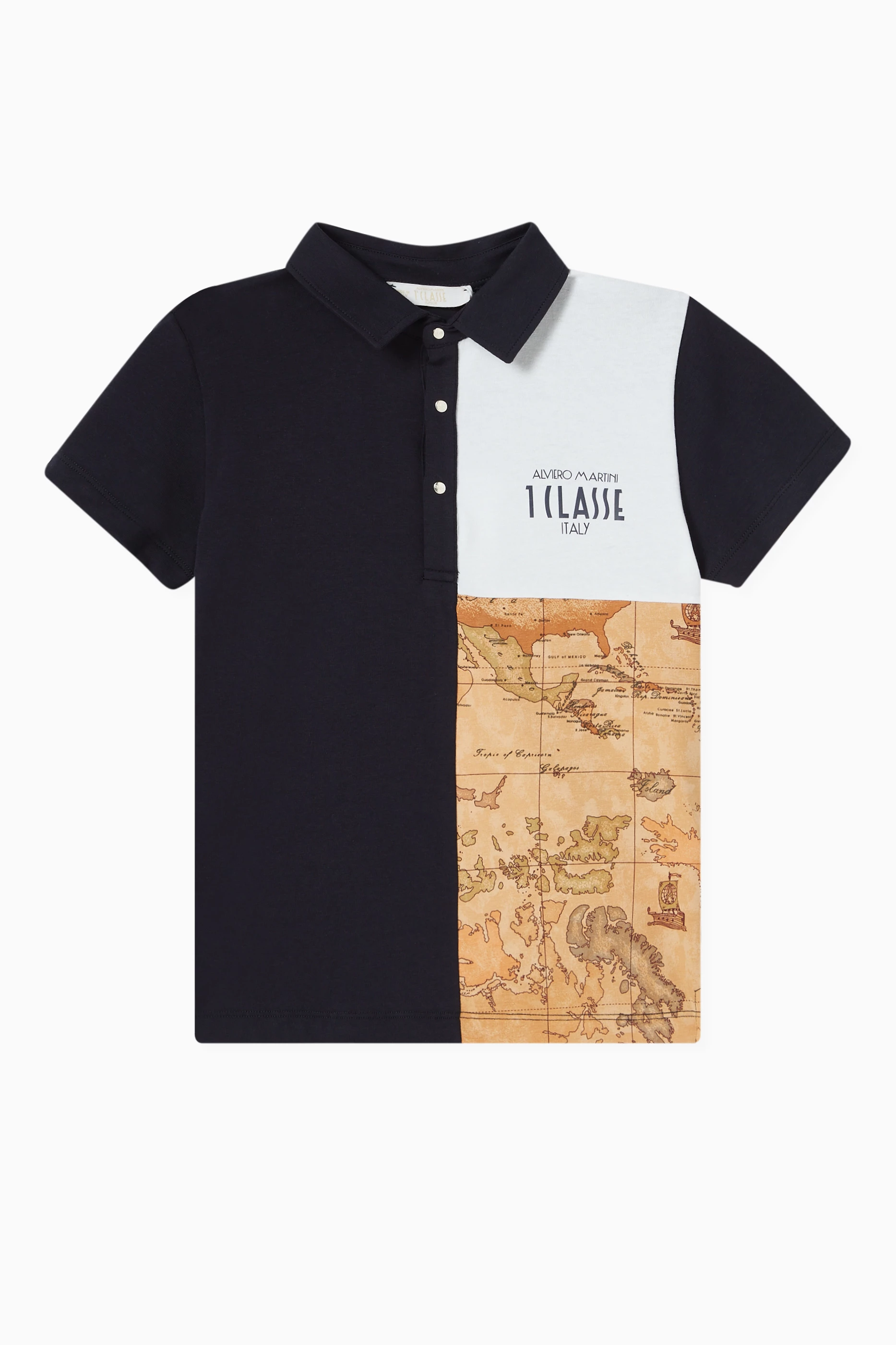 Buy Alviero Martini Multicolour Geo Classic Polo Shirt in Cotton