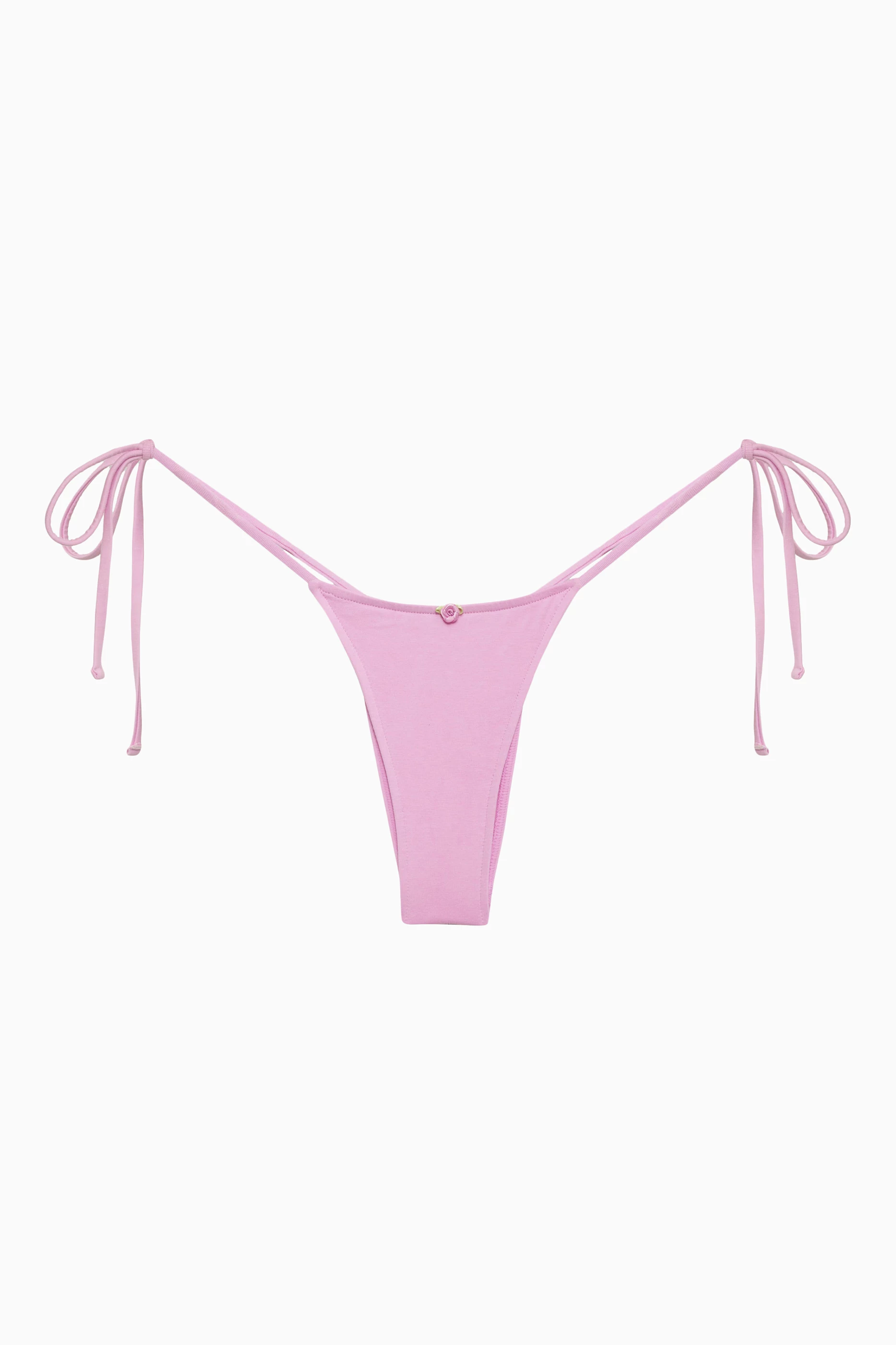 Buy Frankies Bikinis Pink Divine Bikini Bottoms in Stretch Cotton