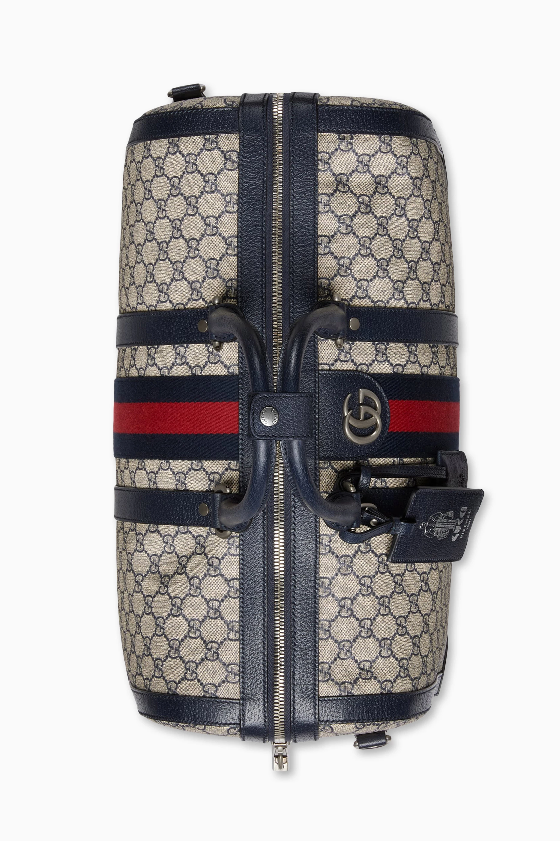 Buy Gucci Brown Small Savoy Duffle Bag in GG Supreme Canvas for