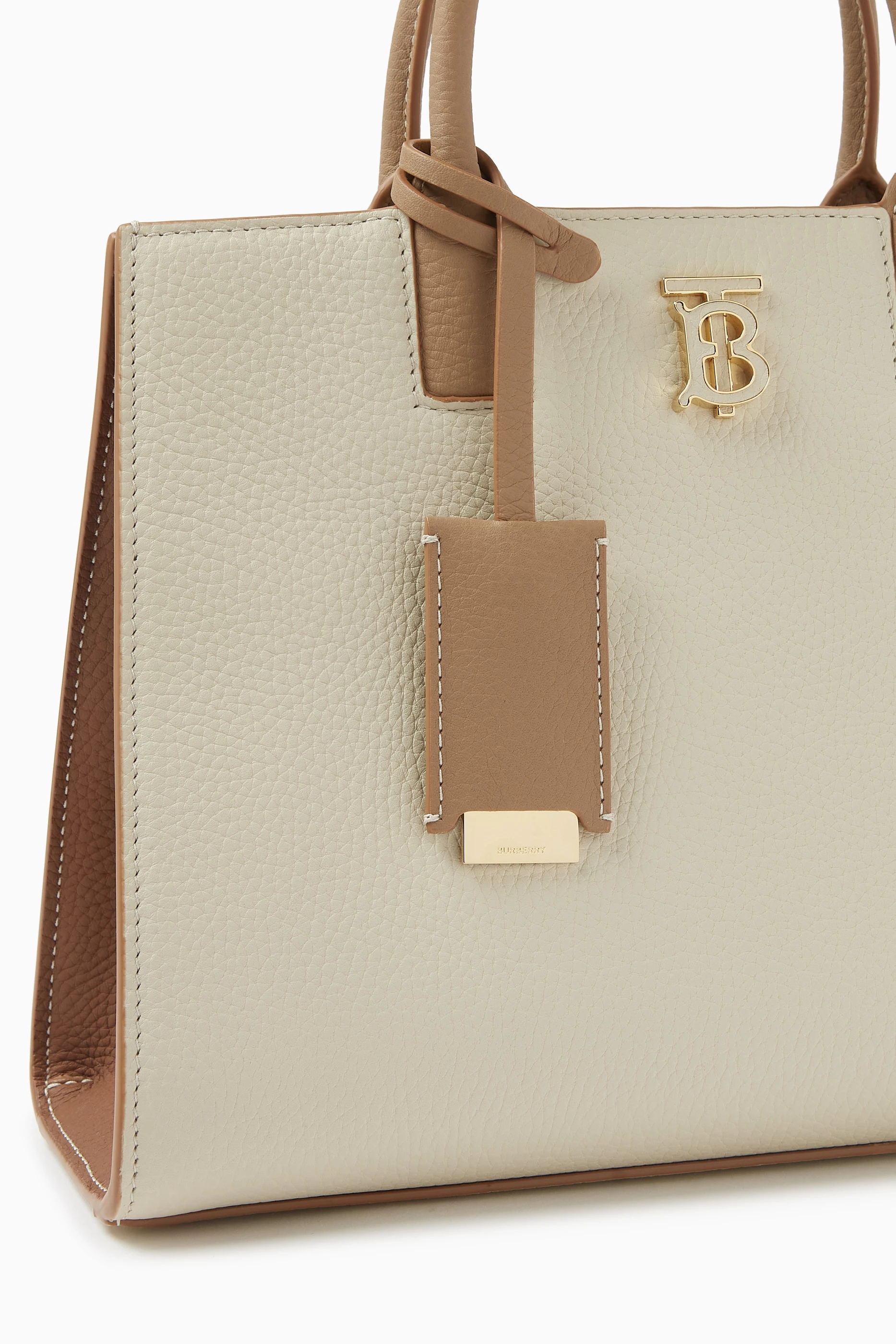 Burberry grainy leather mini Frances bag - Neutrals