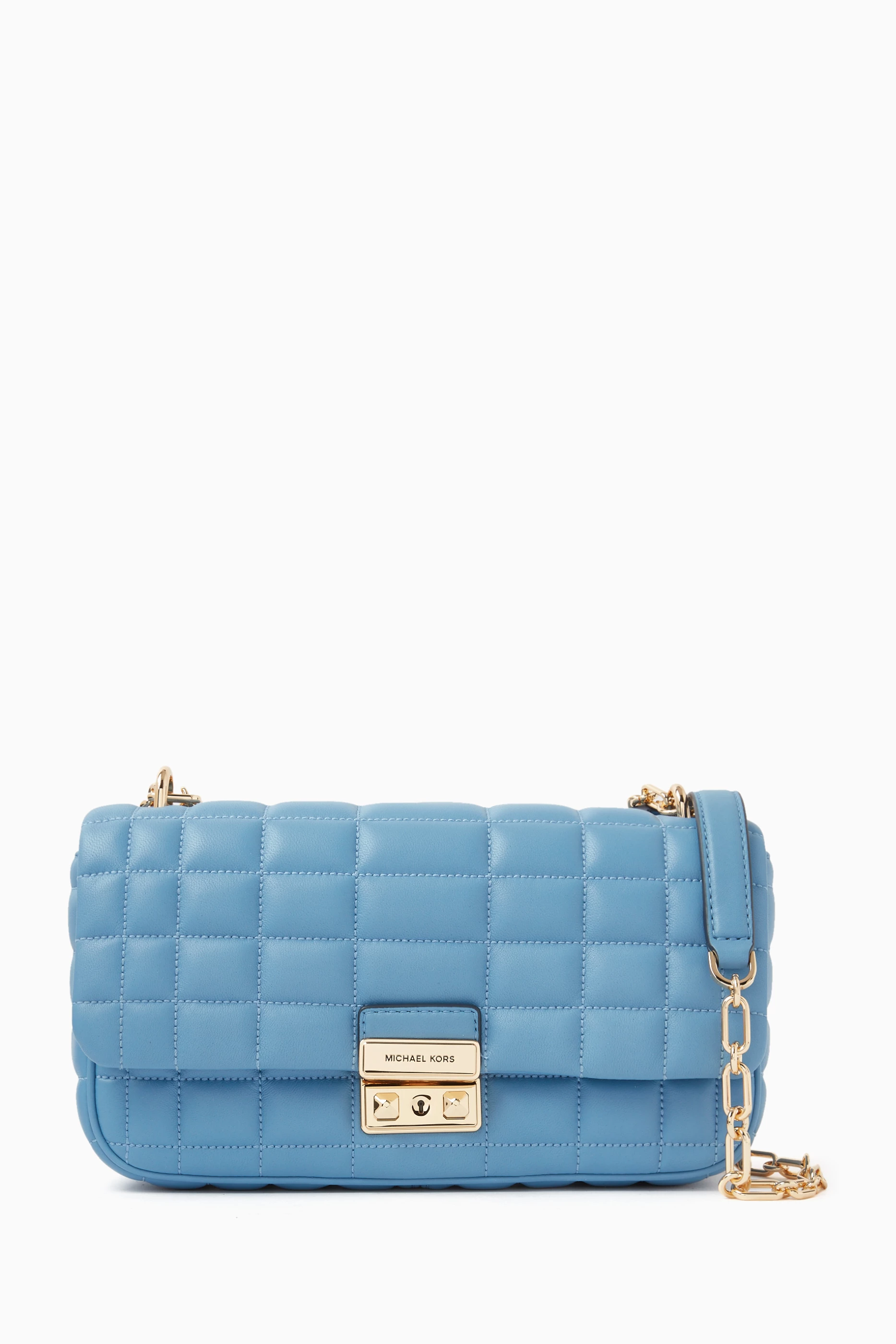Buy Michael Kors Blue Large Tribeca Shoulder Bag in Quilted