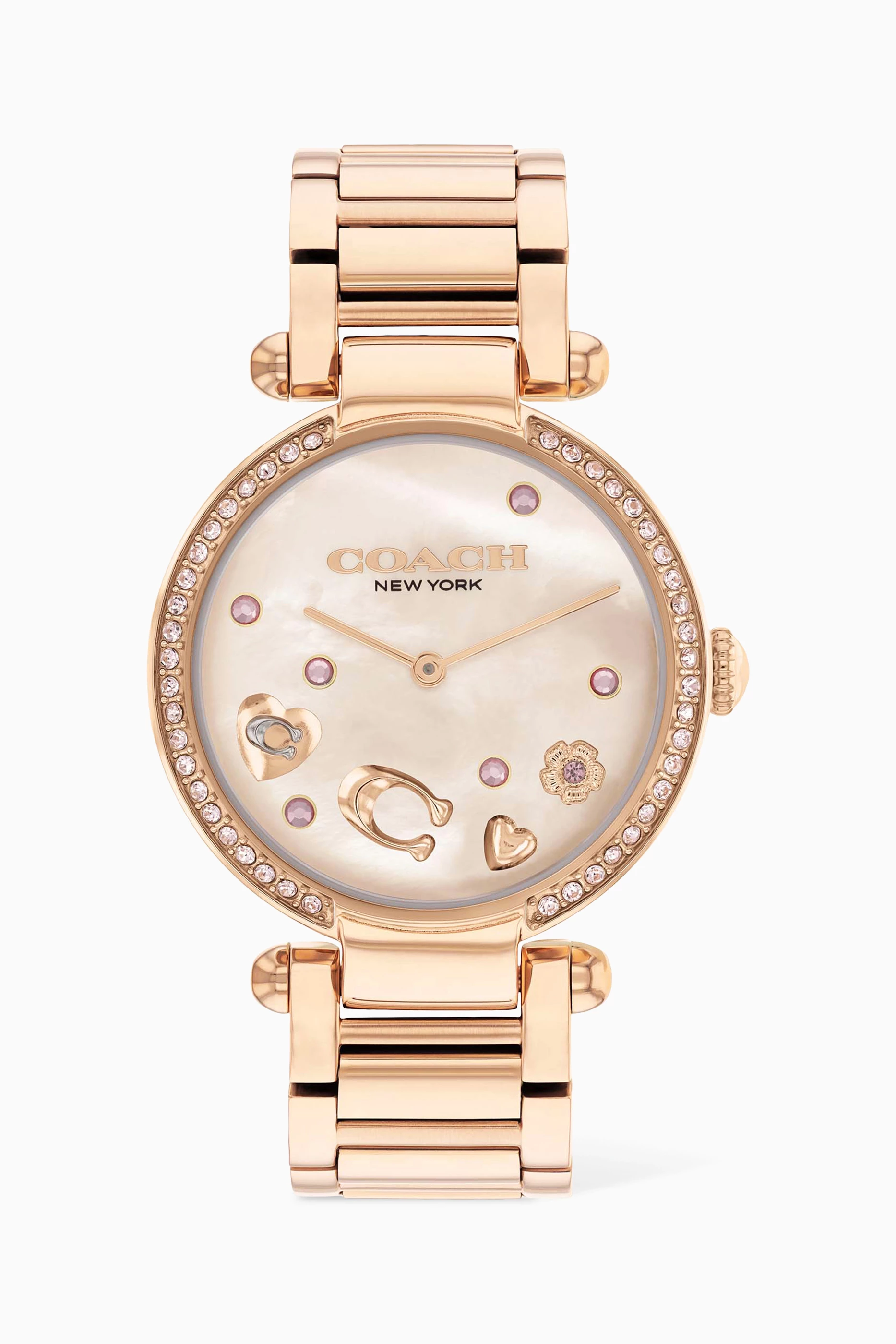 Coach rose gold watch outlet