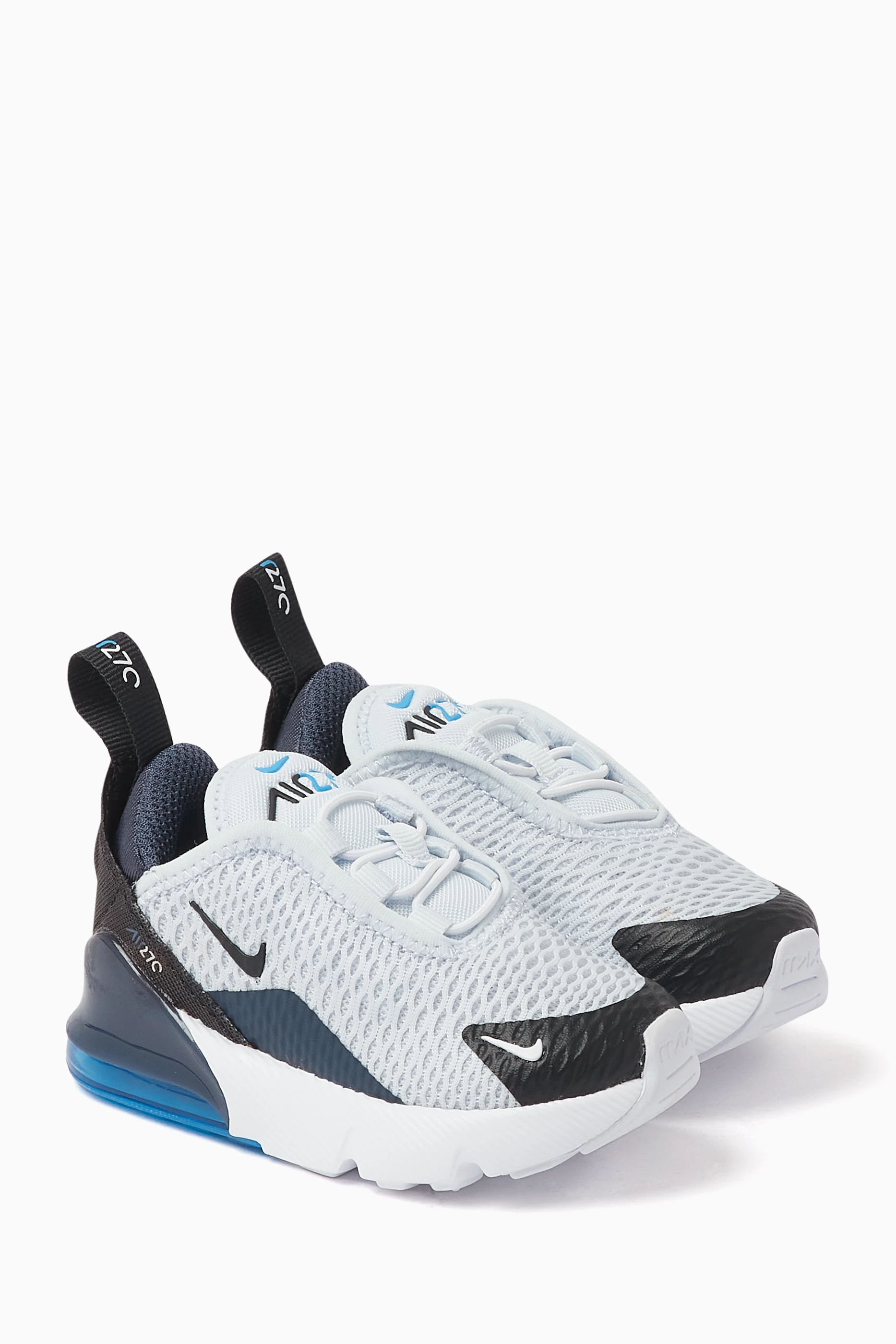 Buy Nike Grey Baby Air Max 270 Sneakers in Mesh for Baby Boys in