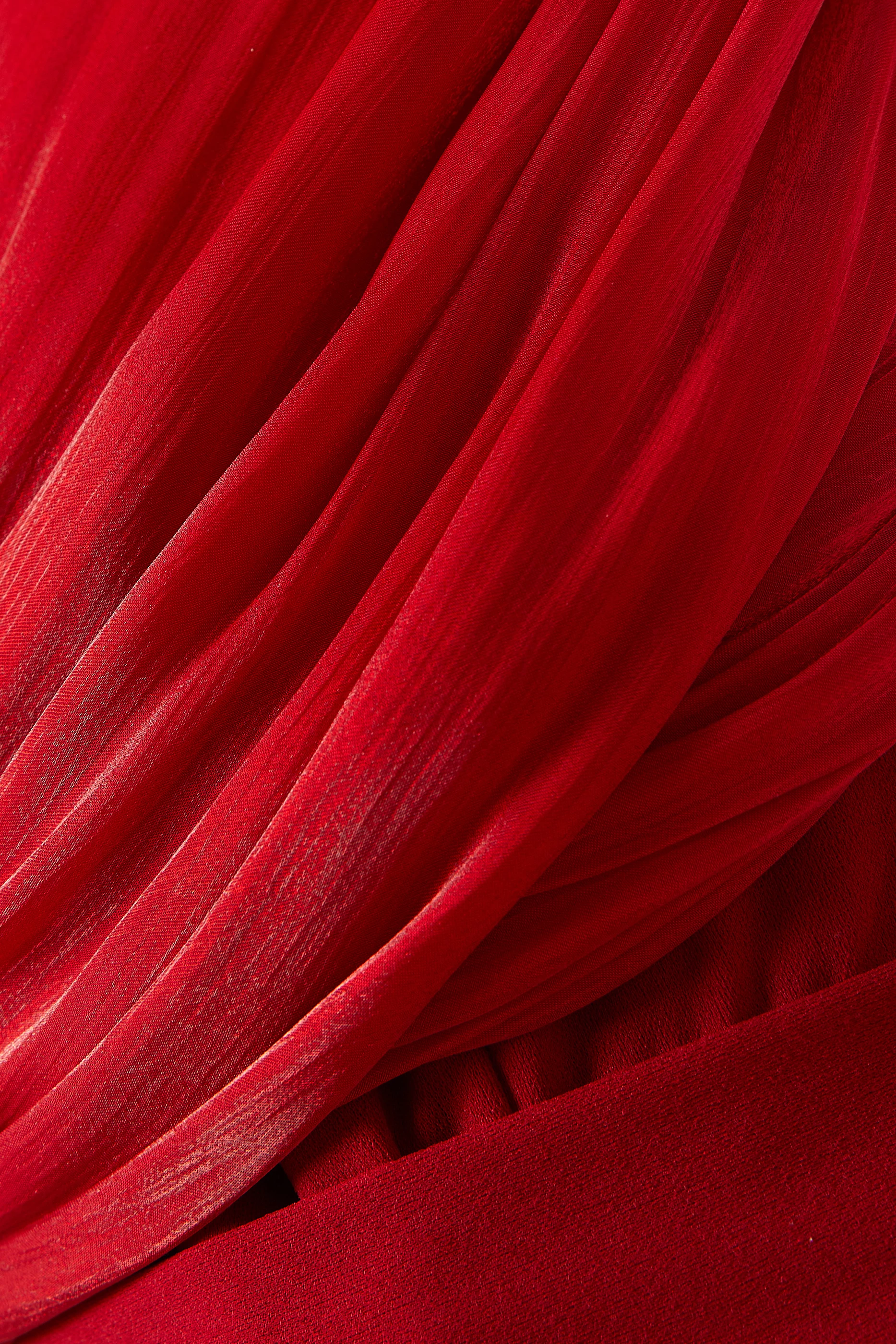 Buy NASS Red Draped Maxi Dress for Women in Saudi