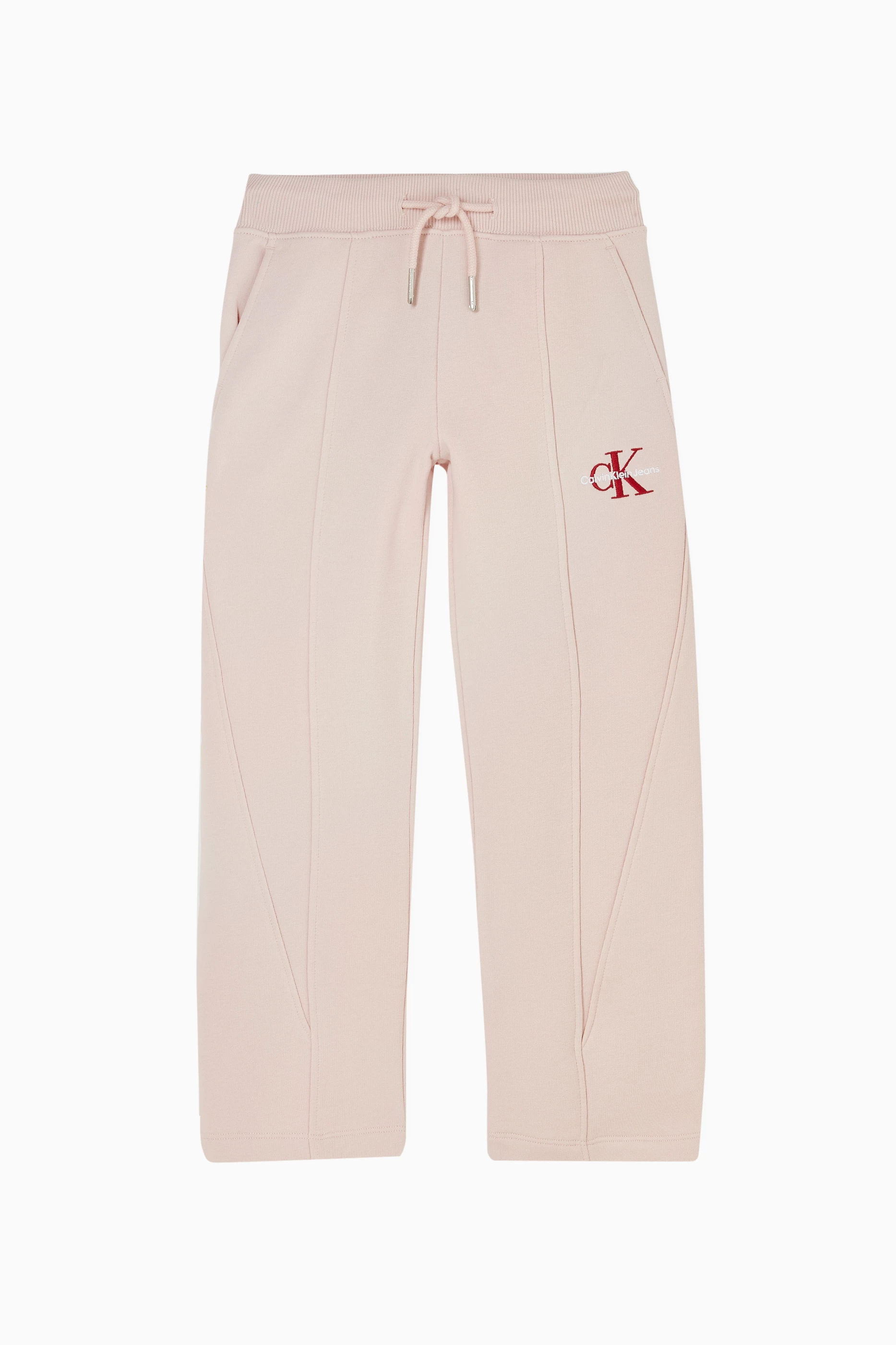 Buy Calvin Klein Pink Monogram Sweatpants in Cotton blend Terry