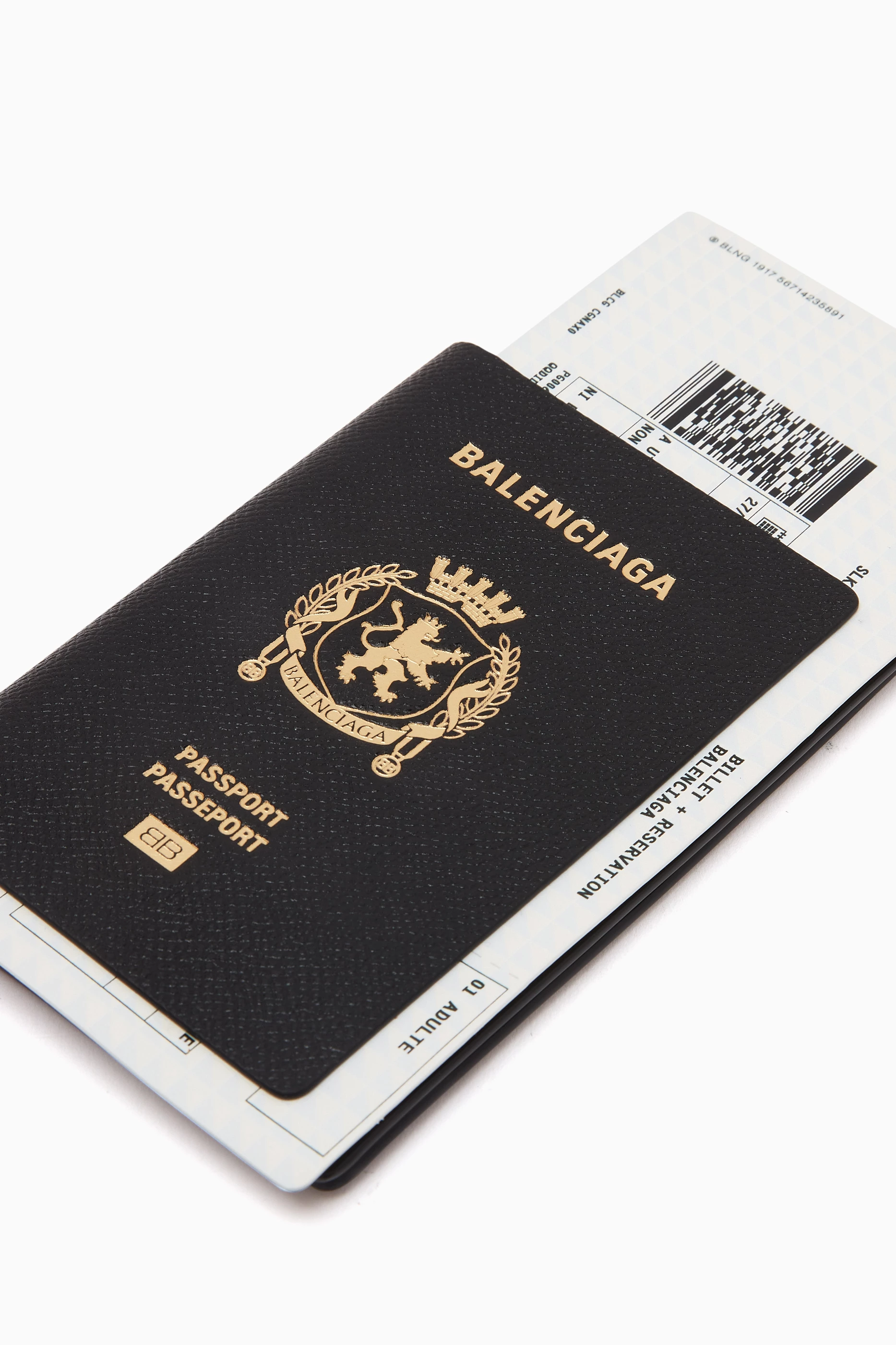 Buy Balenciaga Black Passport Long Wallet in Calfskin Online for ...