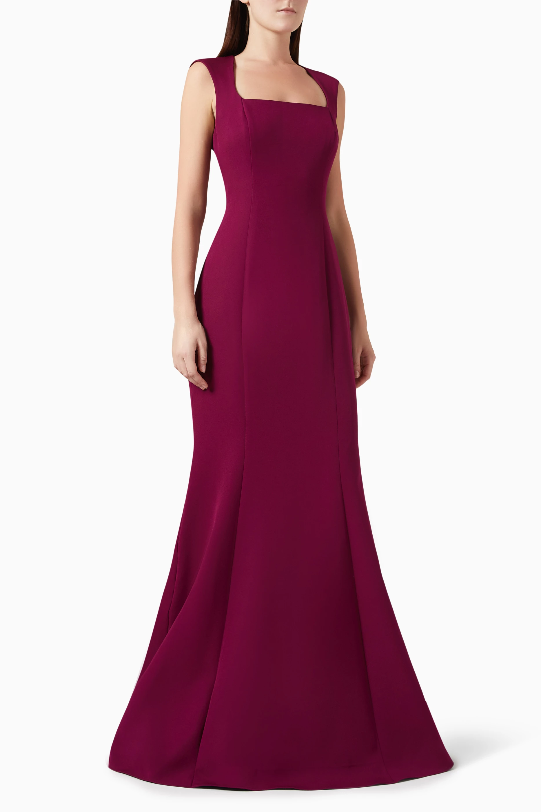 Buy NASS Red Draped Maxi Dress for Women in Saudi