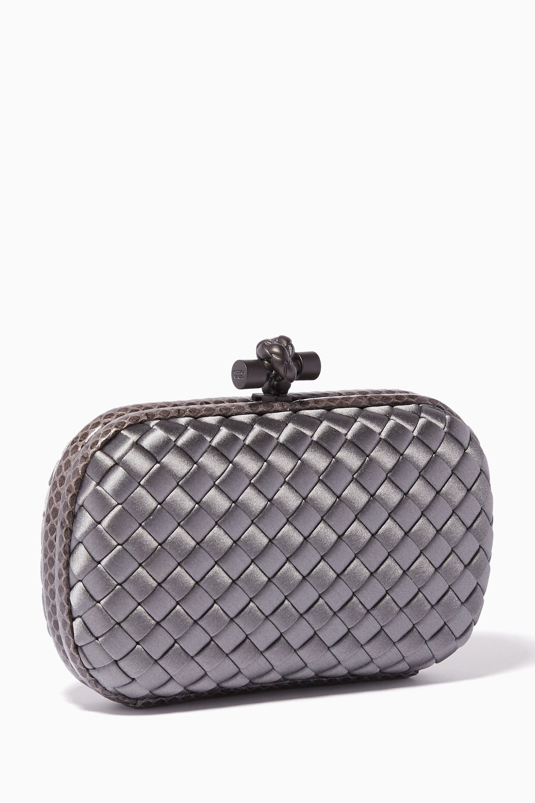 Grey satin clutch shop