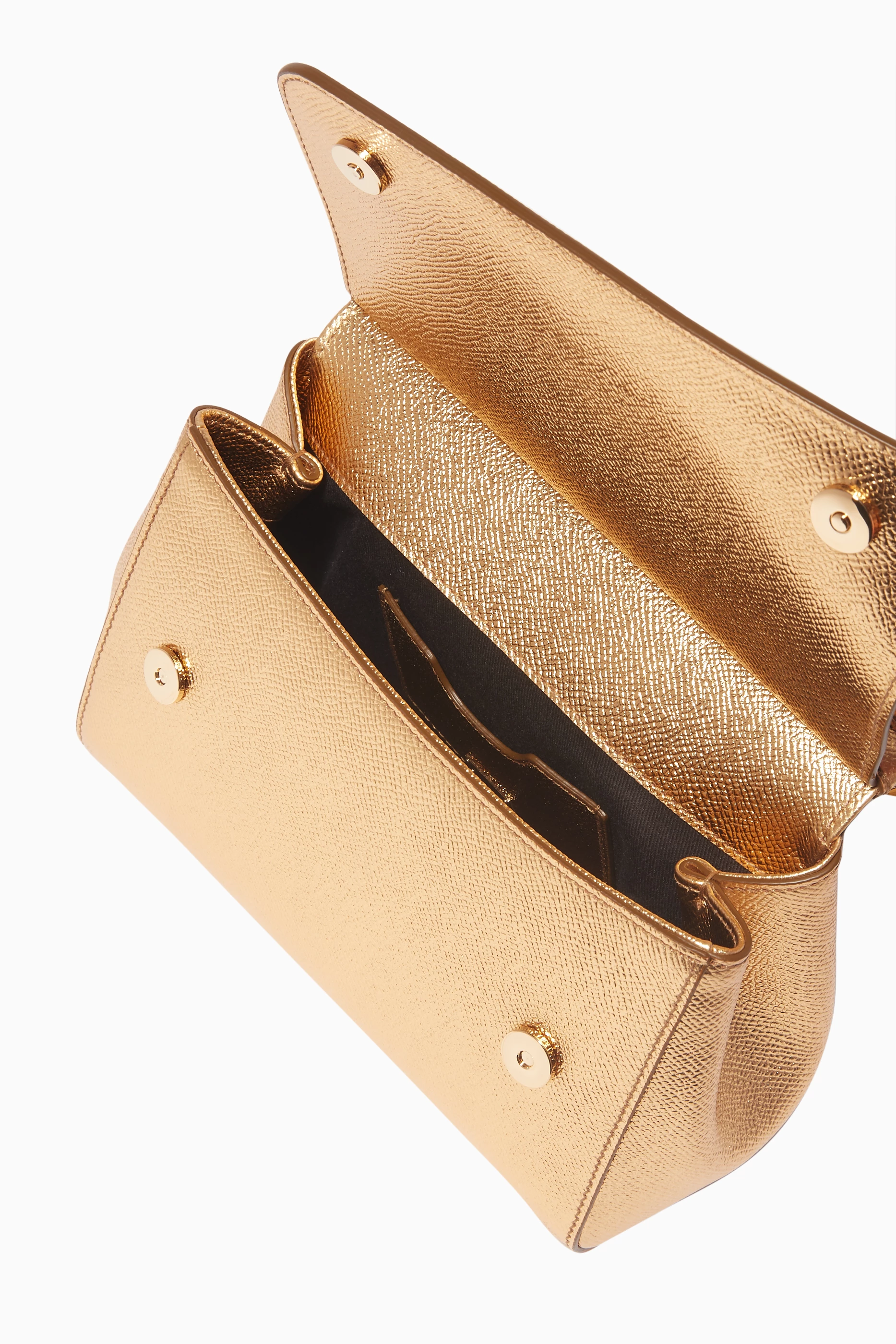 Buy Dolce & Gabbana Gold Gold Small Dauphine Leather Miss
