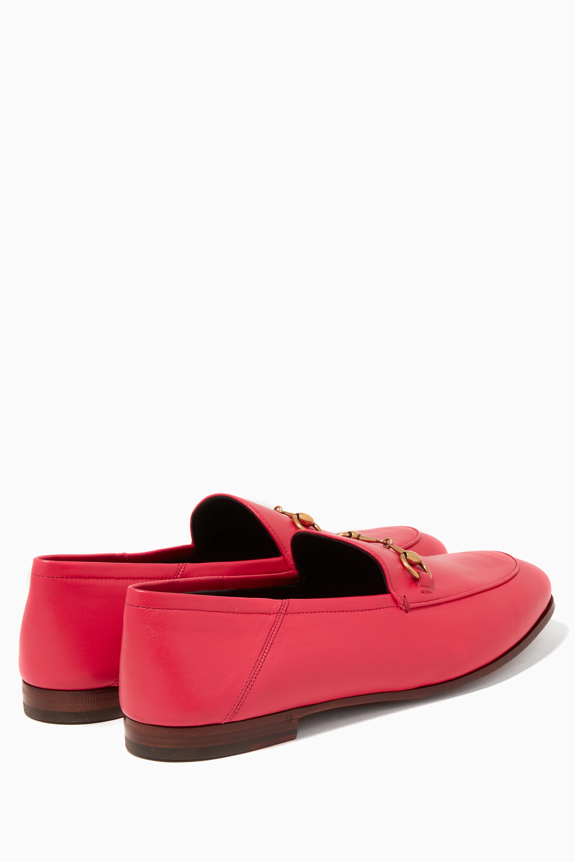 Buy Gucci Pink Pink Brixton Leather Loafers For Women Online Ounass Saudi