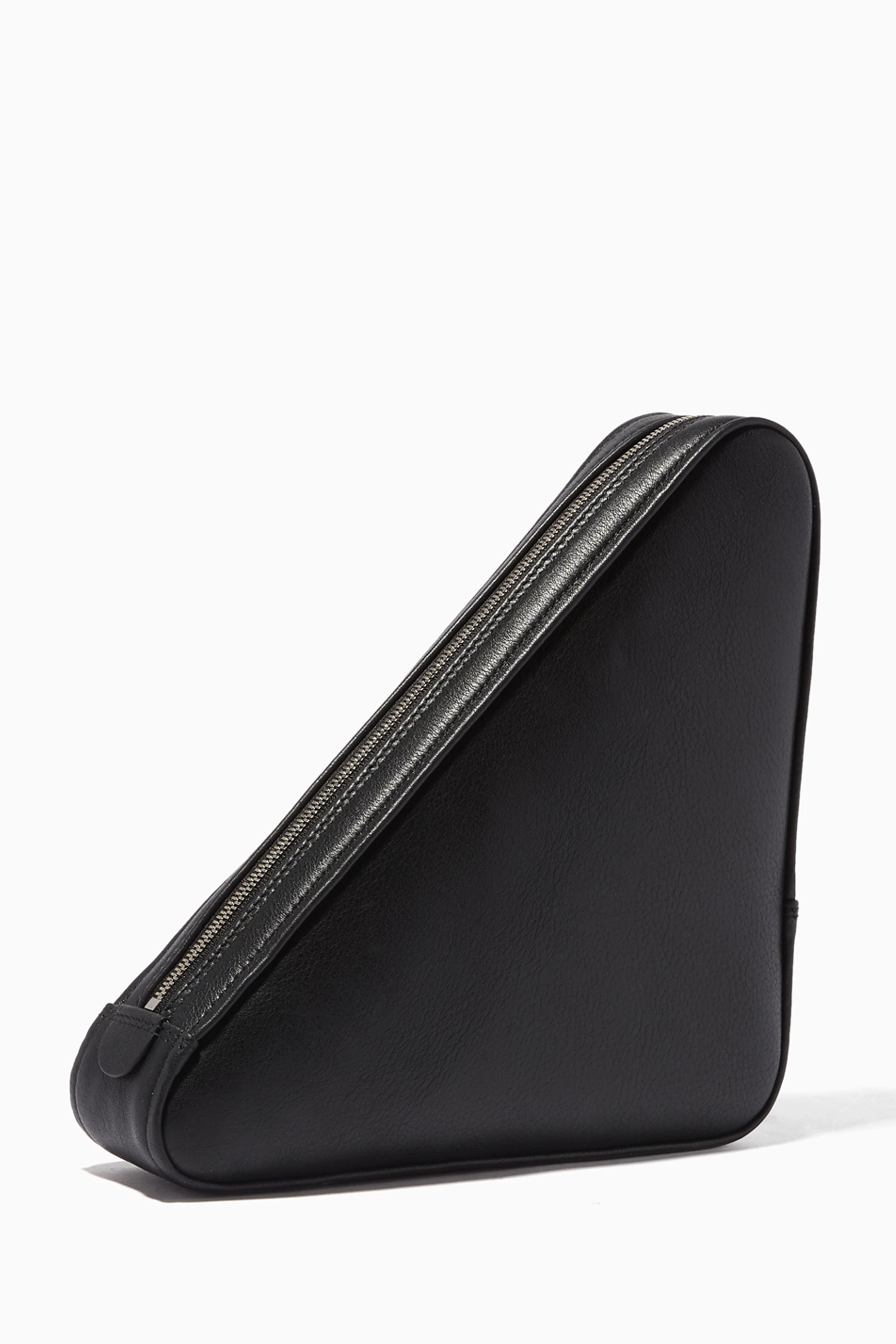 Buy Balenciaga Black Black Triangle Clutch Bag For Women Online Ounass Saudi
