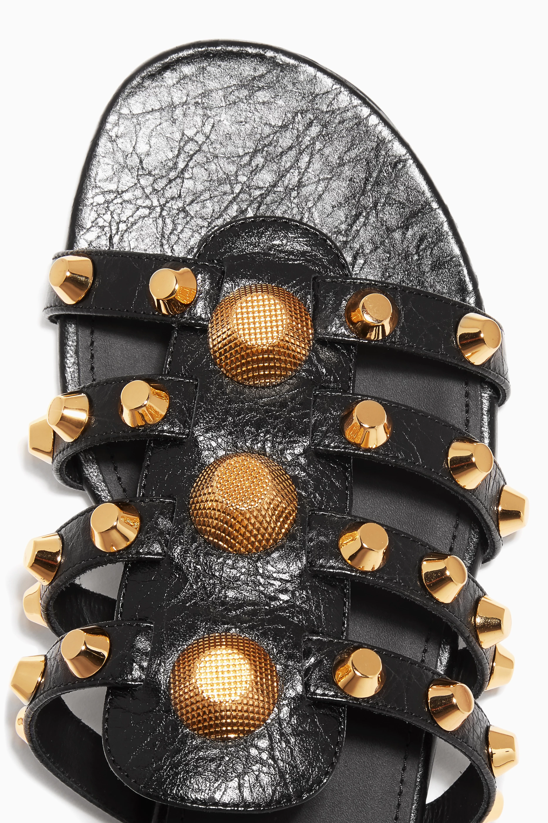 Balenciaga giant studded leather sandals store