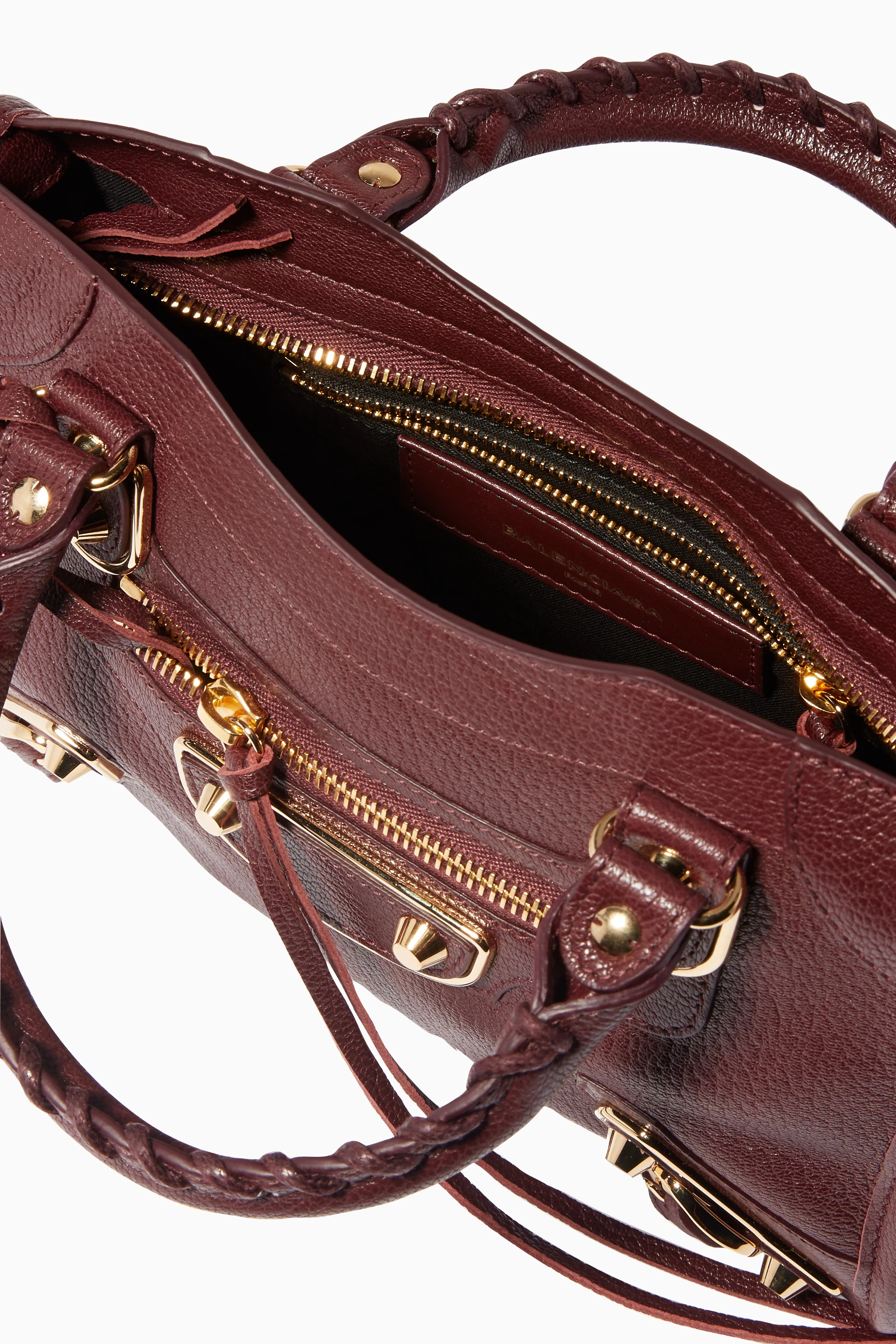 Buy Balenciaga Red Burgundy Mini Metallic Edge City Medium Cross Body Bag For Women Online Ounass Saudi