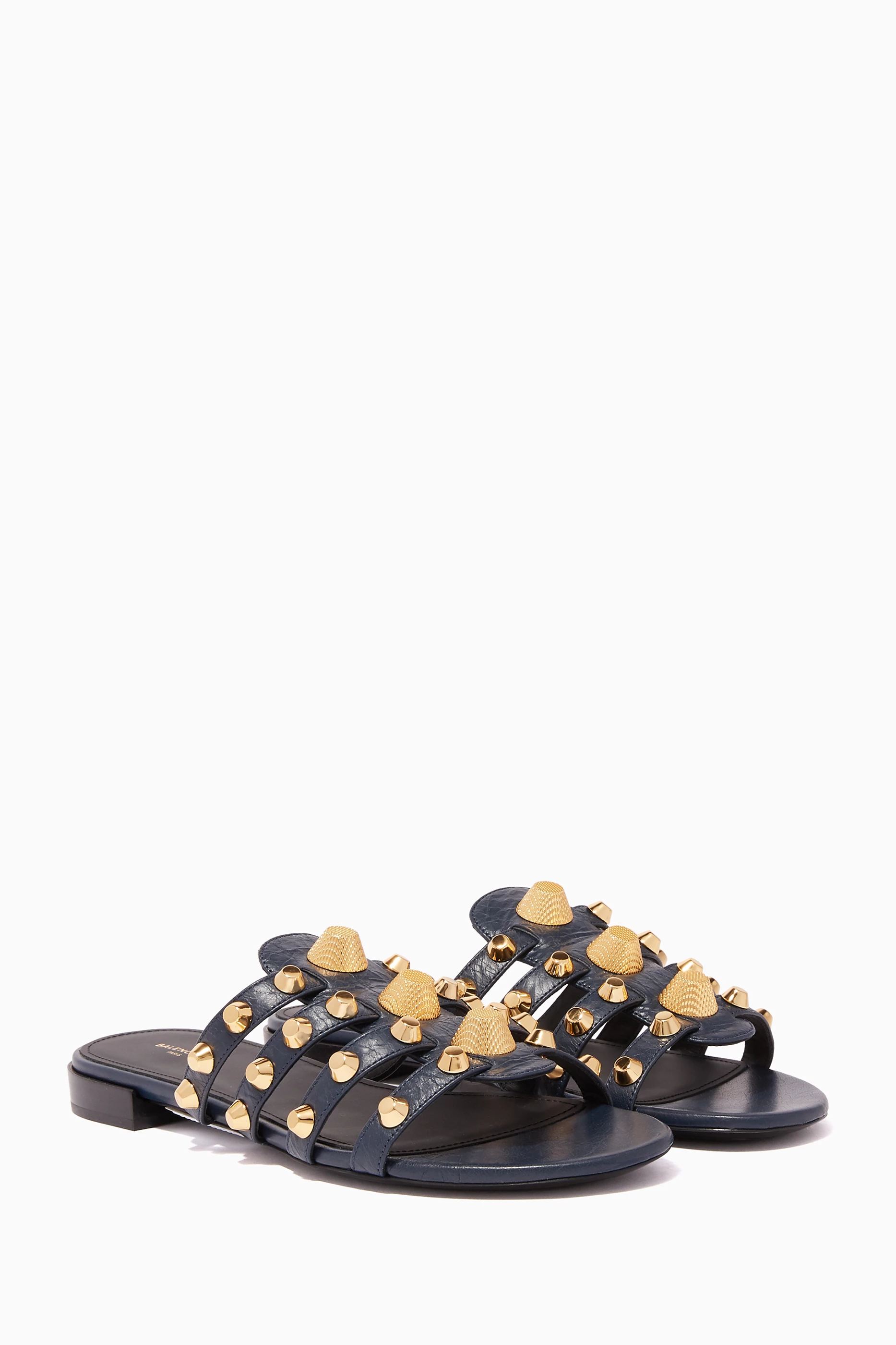 Buy Balenciaga Blue Arena Giant Flat Sandals For Women Online Ounass Saudi