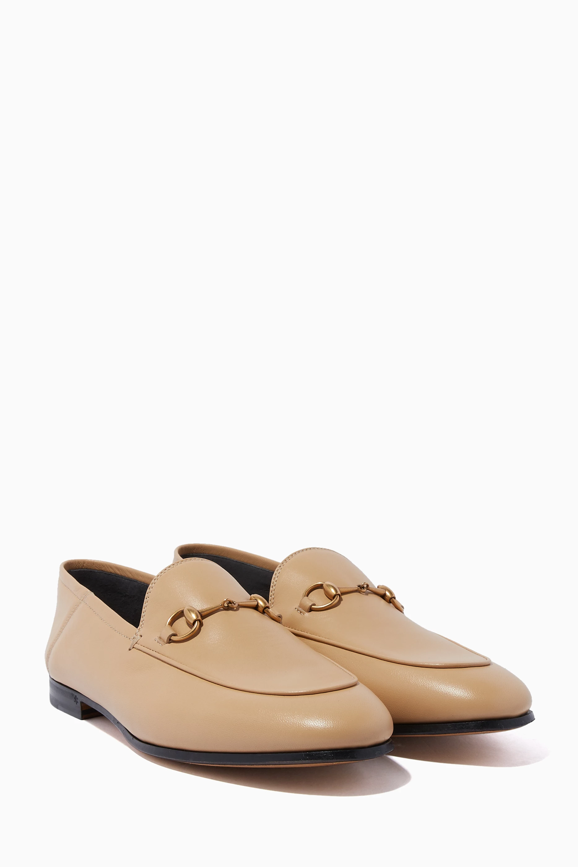 Buy Gucci Neutral Light Beige Horsebit Leather Loafers For Women Online Ounass Saudi