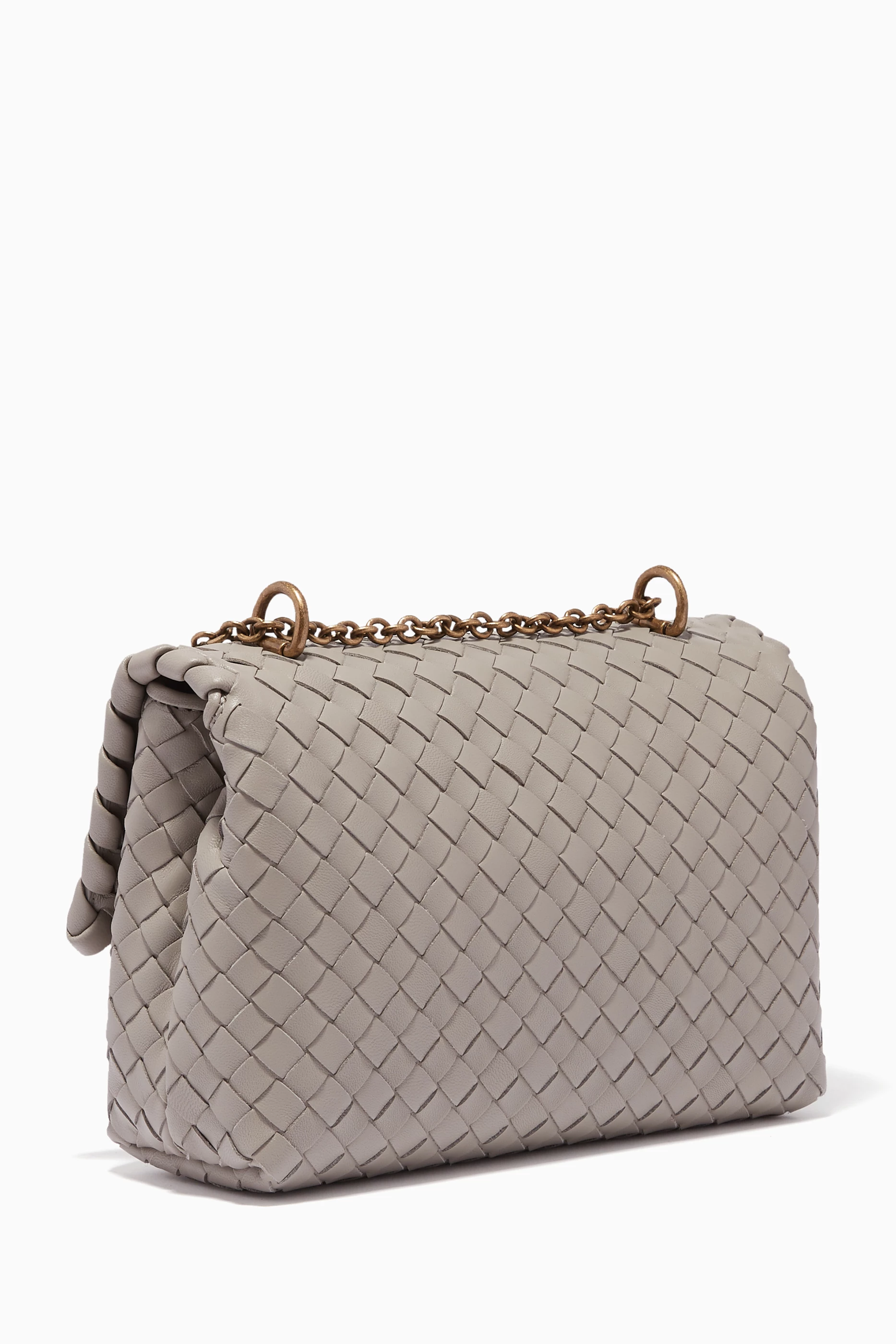 Buy Bottega Veneta Grey Grey Intrecciato Baby Olimpia Shoulder Bag For Women Online Ounass Saudi