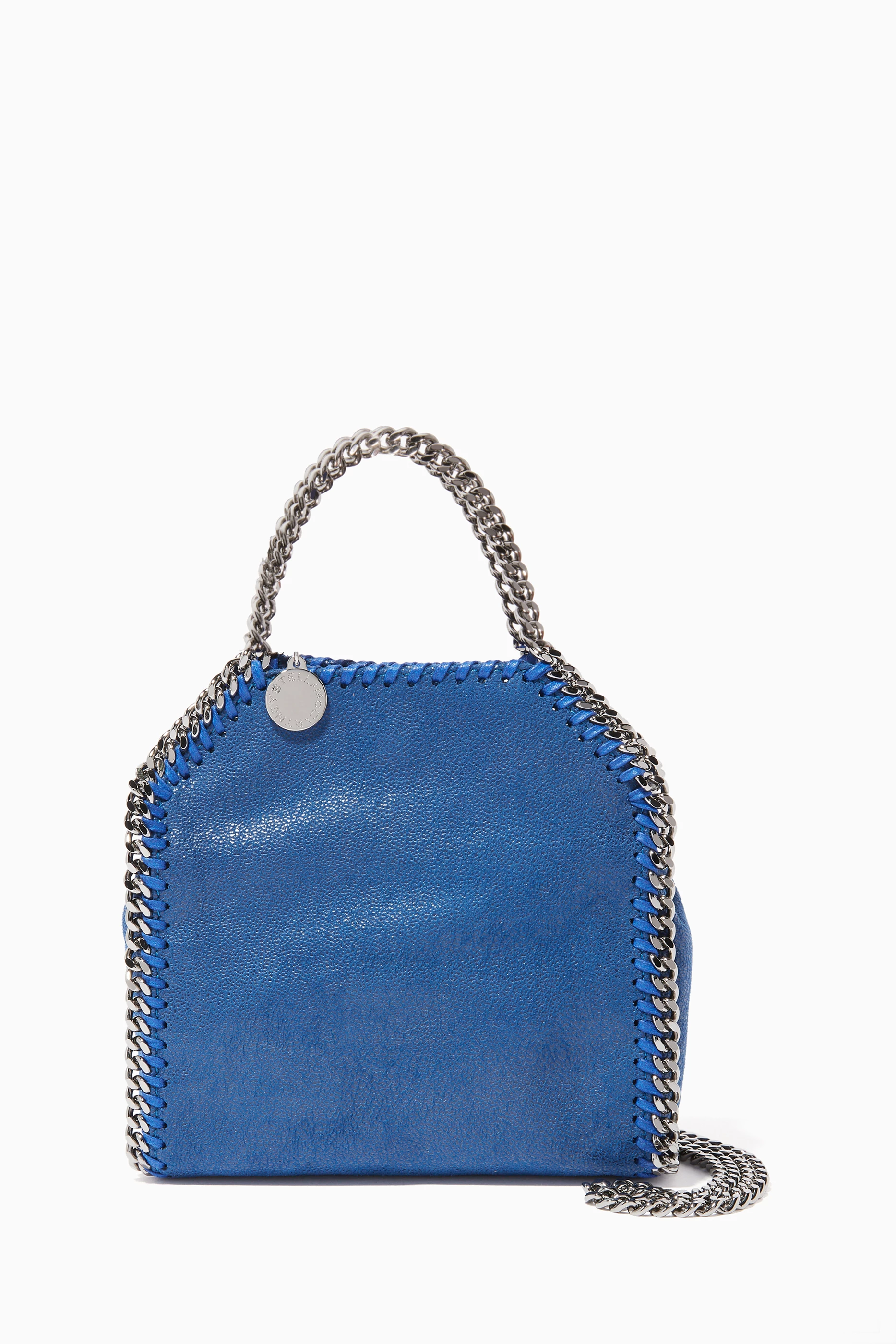 【送料&関税込】Stella McCartney Powder Blue Shaggy Deer Fal Stella McCartney Powder Blue Shaggy Deer Falabella Handbag