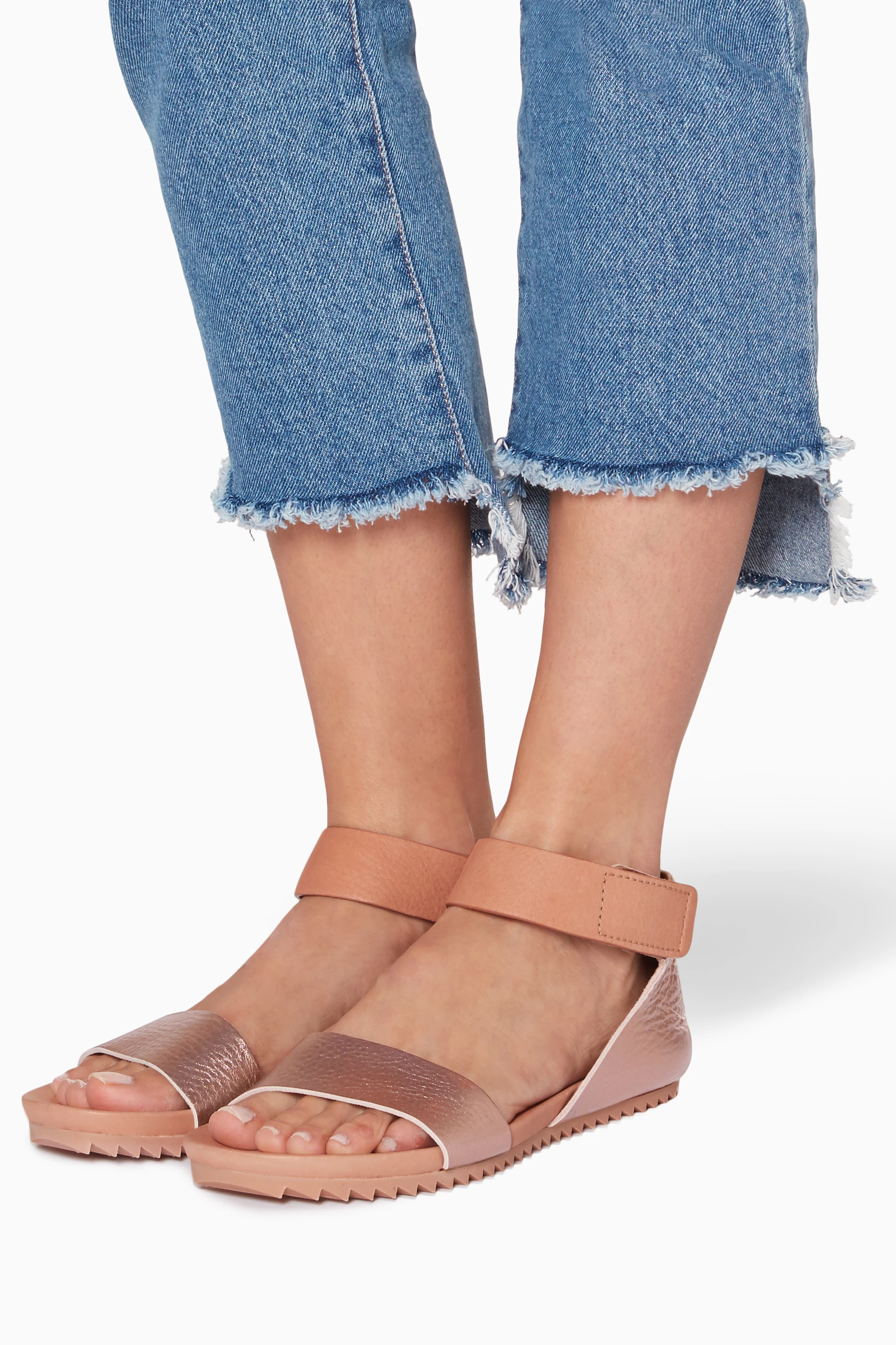 Buy Pedro Garcia Neutral Macaron Metallic Jalila Sandals For Women Online Ounass Saudi