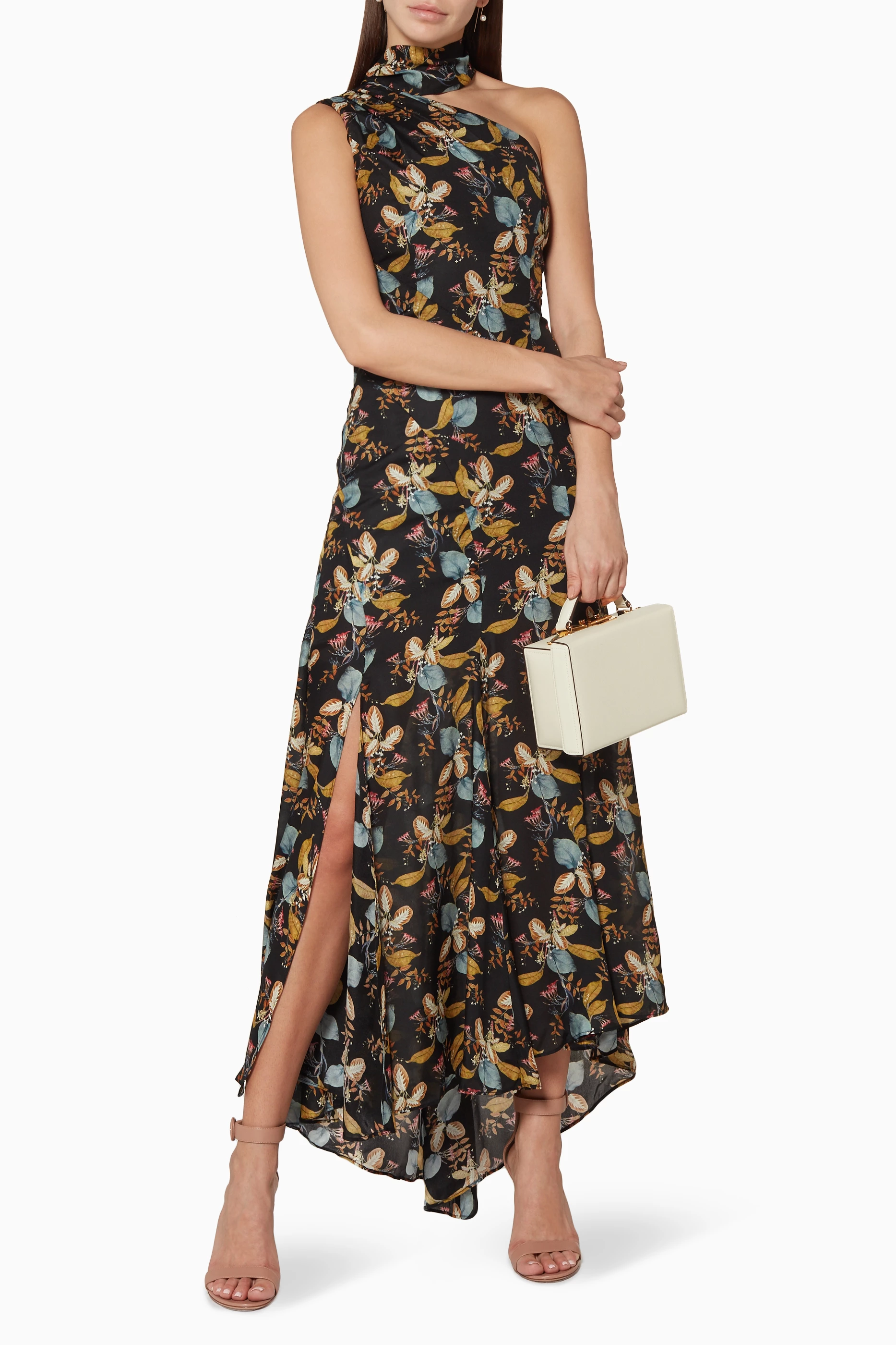 Buy Nicholas Multicolour Black Floral Print Ava Maxi Dress For Women Online Ounass Saudi