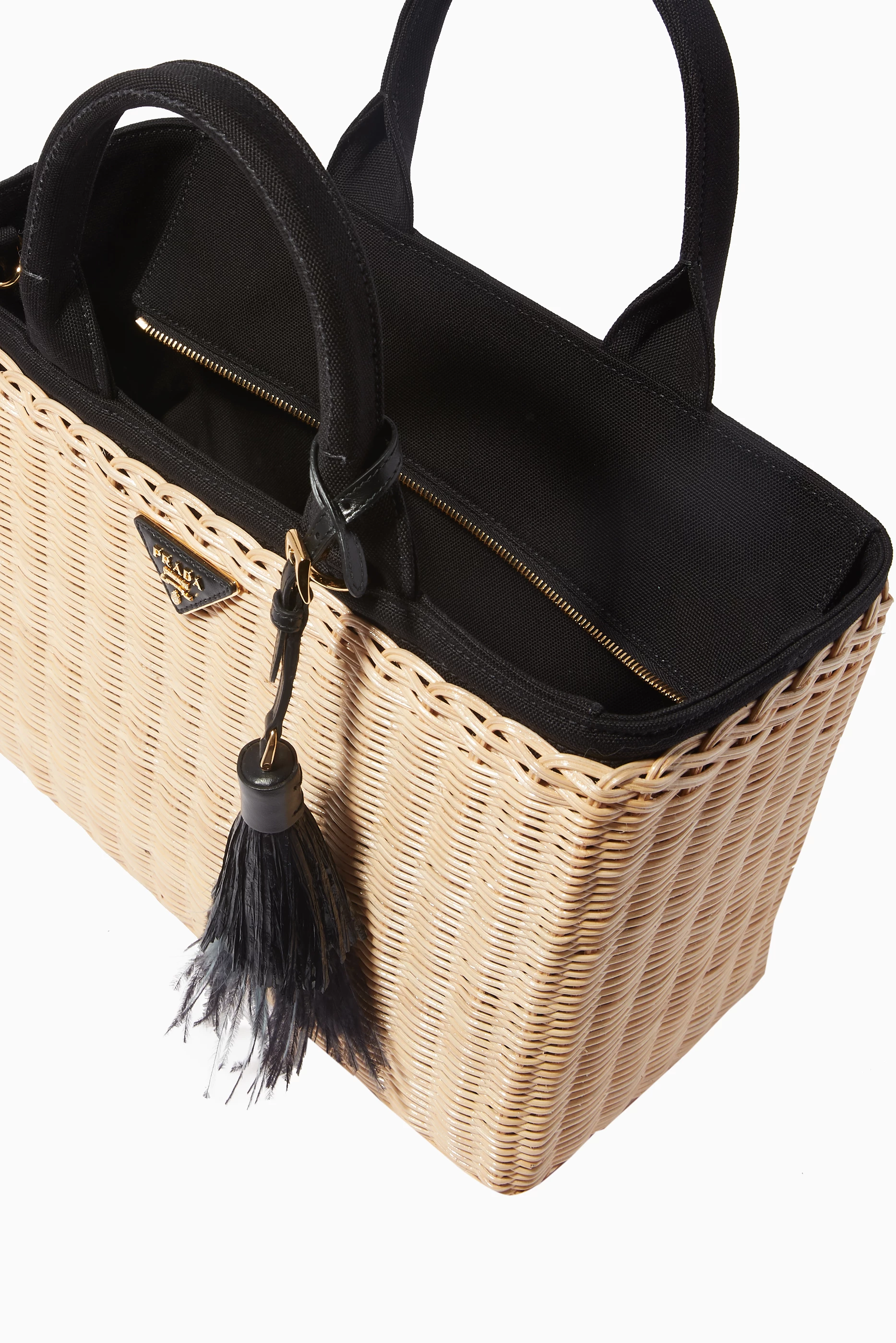 Buy Prada Neutral Beige Large Picnic Basket Leather Tote Bag For Women Online Ounass Saudi