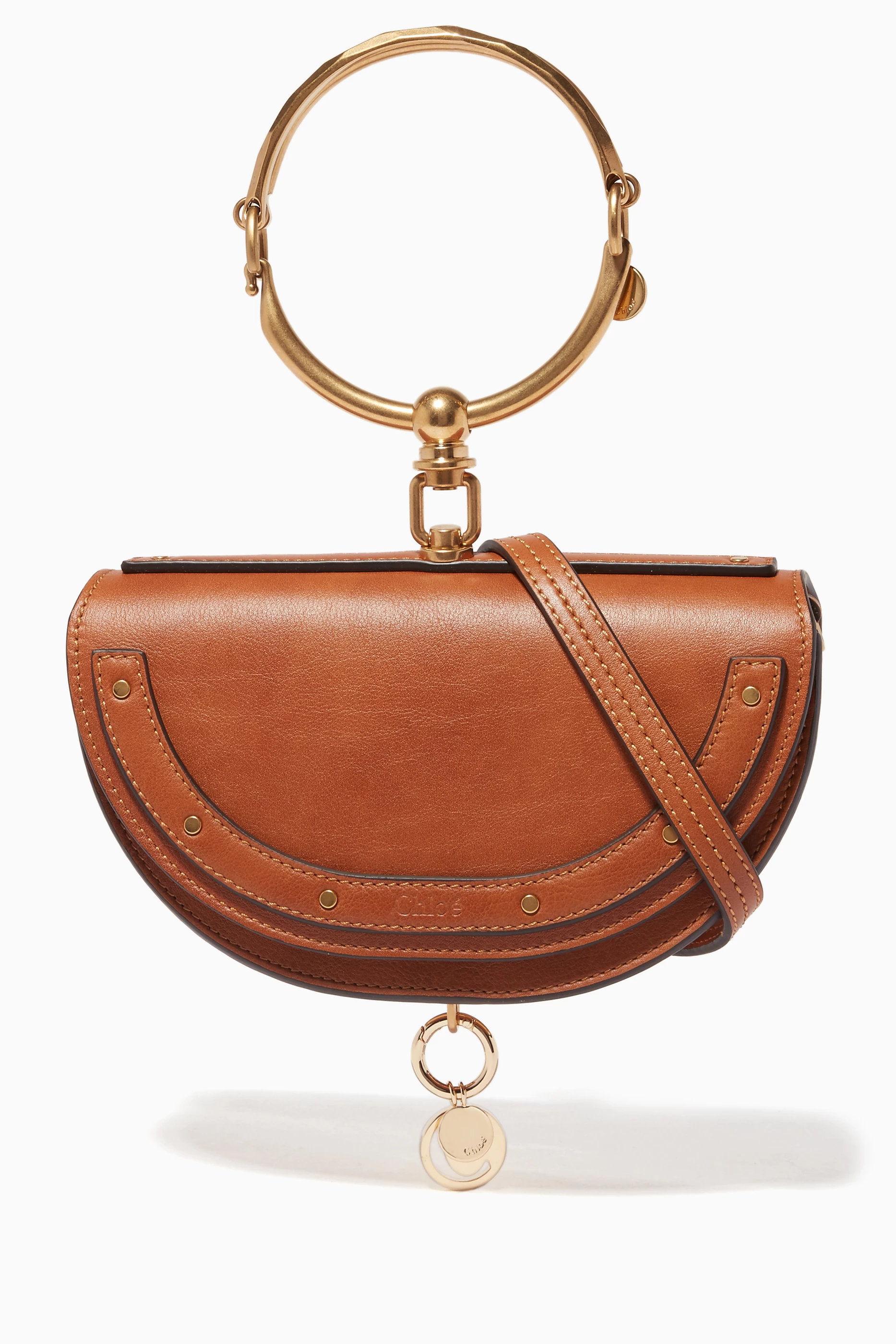 Small nile minaudière in smooth calfskin top