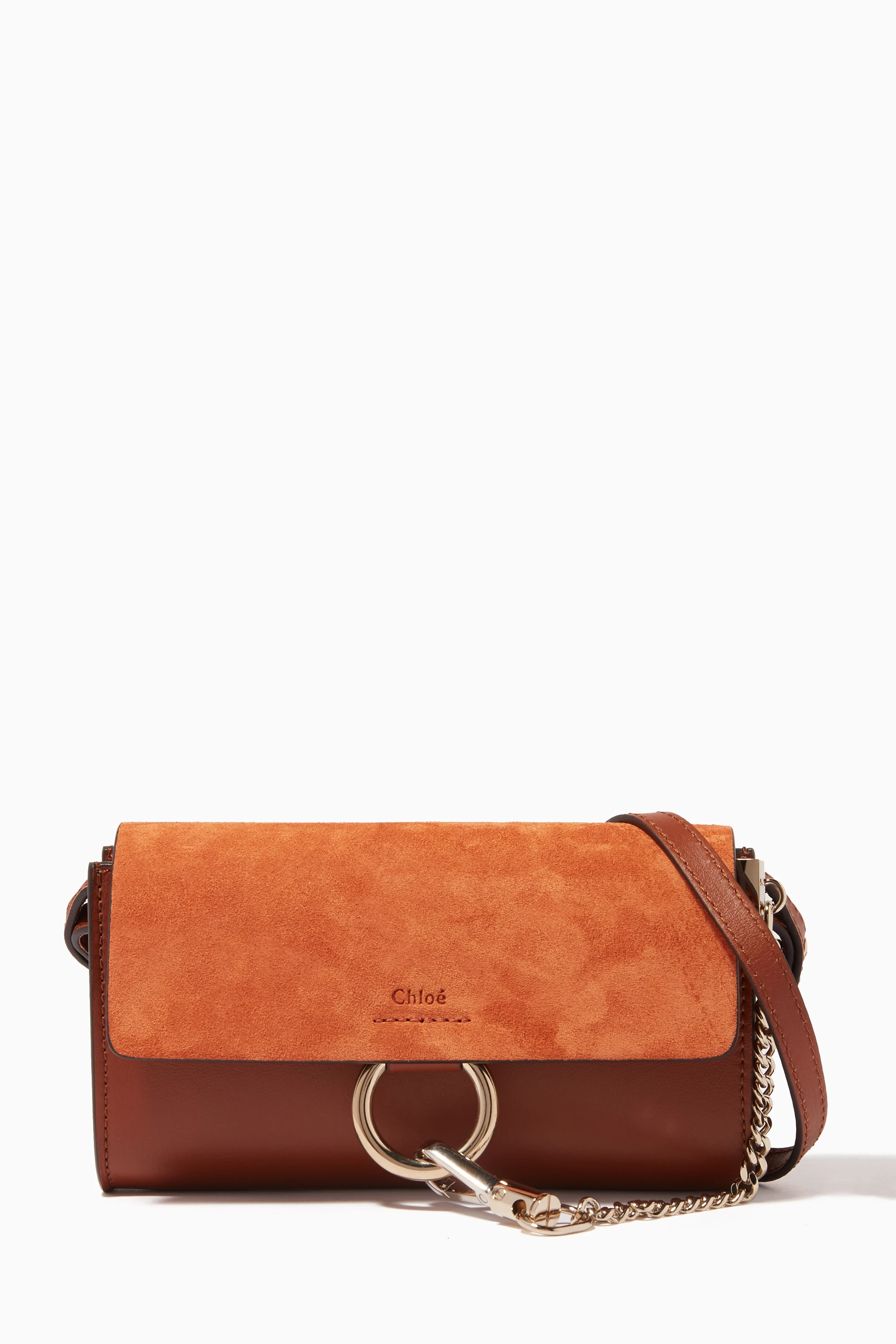 chloe faye small tobacco Buy Chloé Brown Classic Tobacco Faye Chain Wallet For Women Online