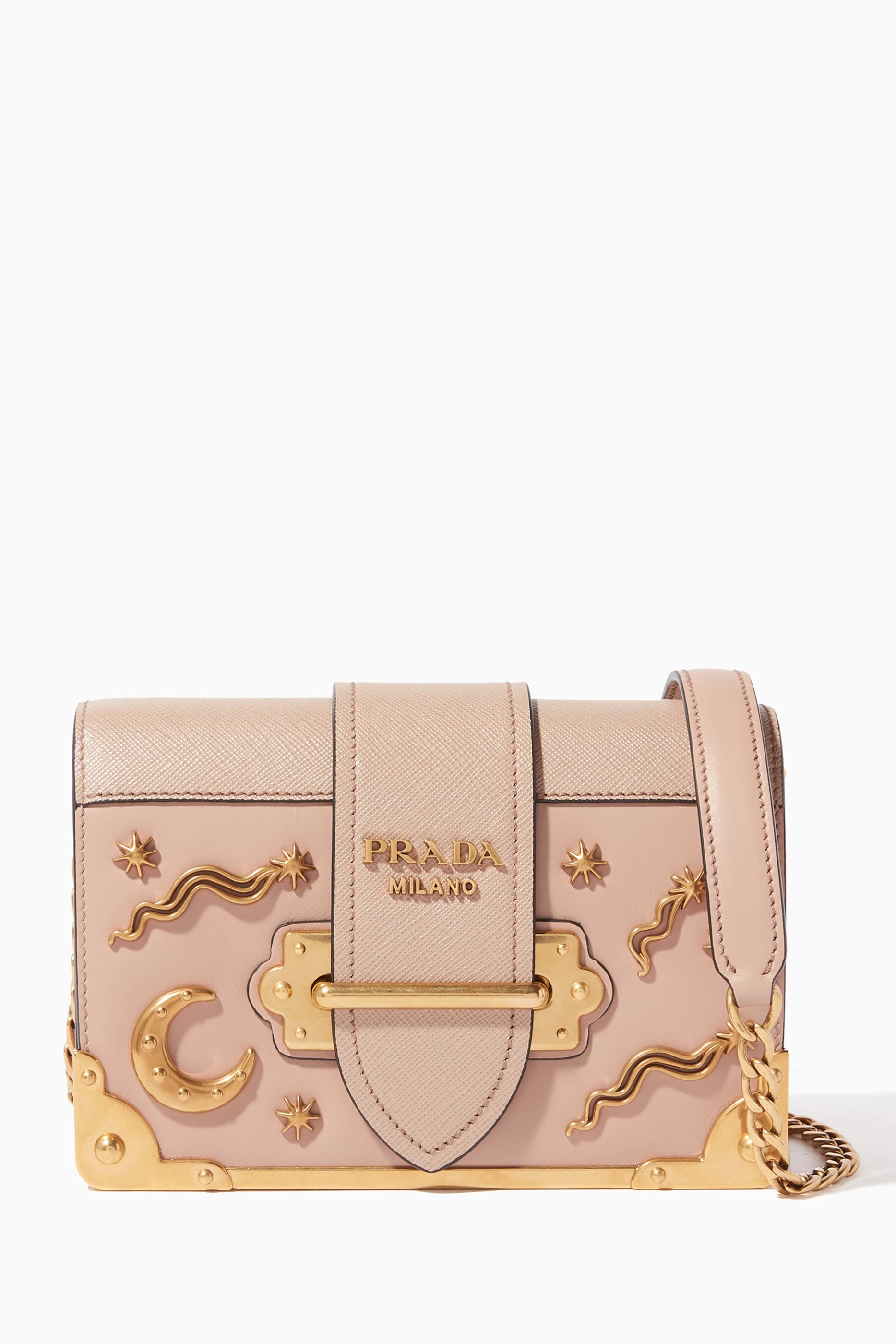Buy Prada Neutral Beige Mini Moon Star Cahier Bag For Women Online Ounass Saudi