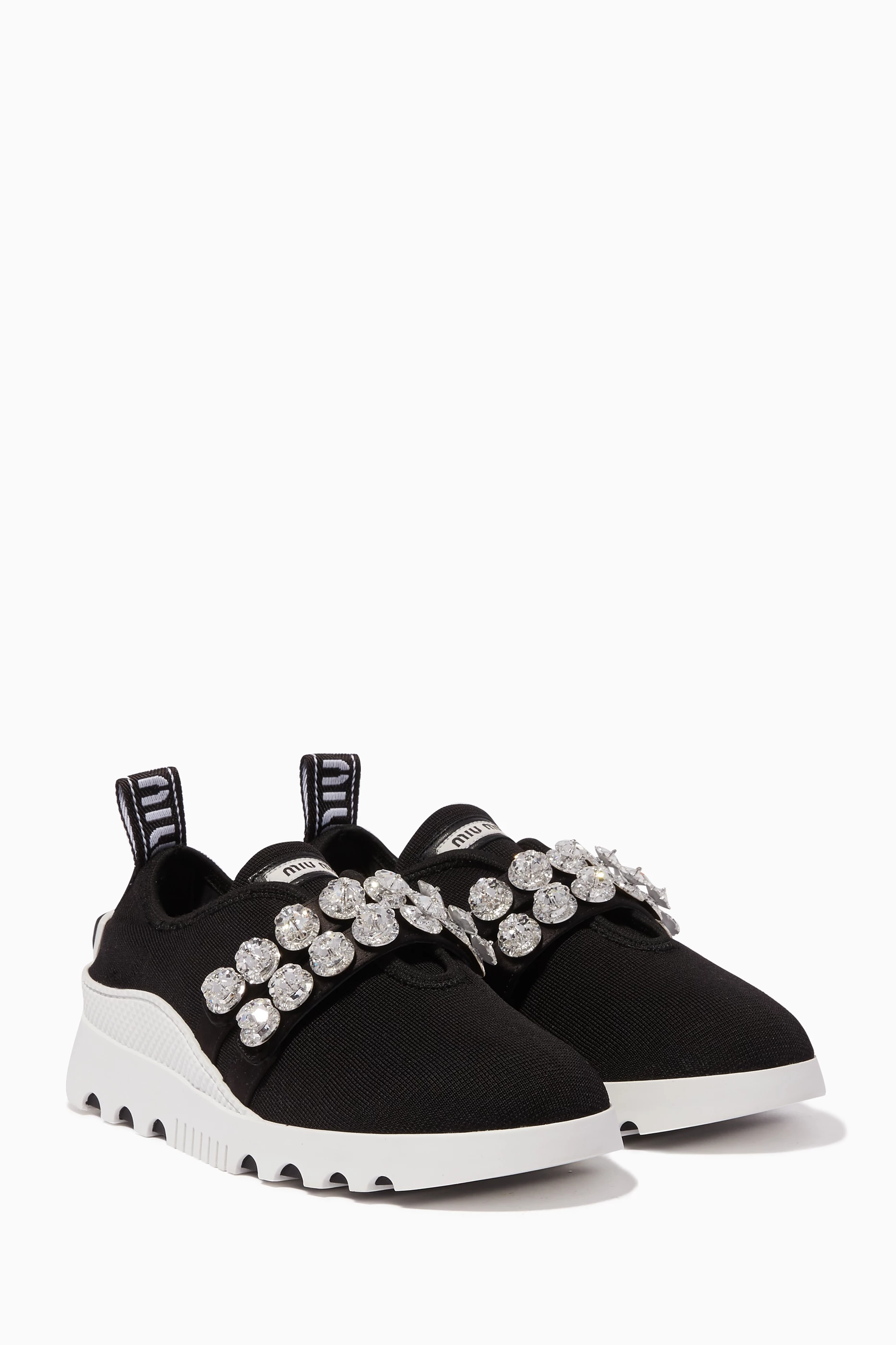 Miu miu embellished sneakers shop