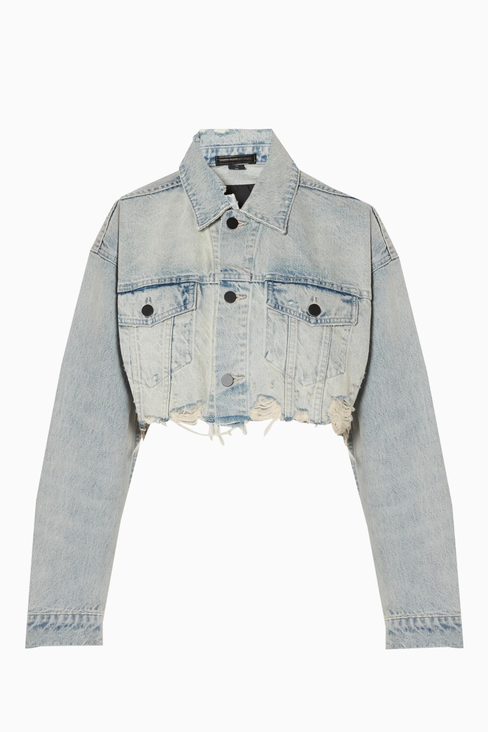 Alexander wang cropped denim jacket on sale