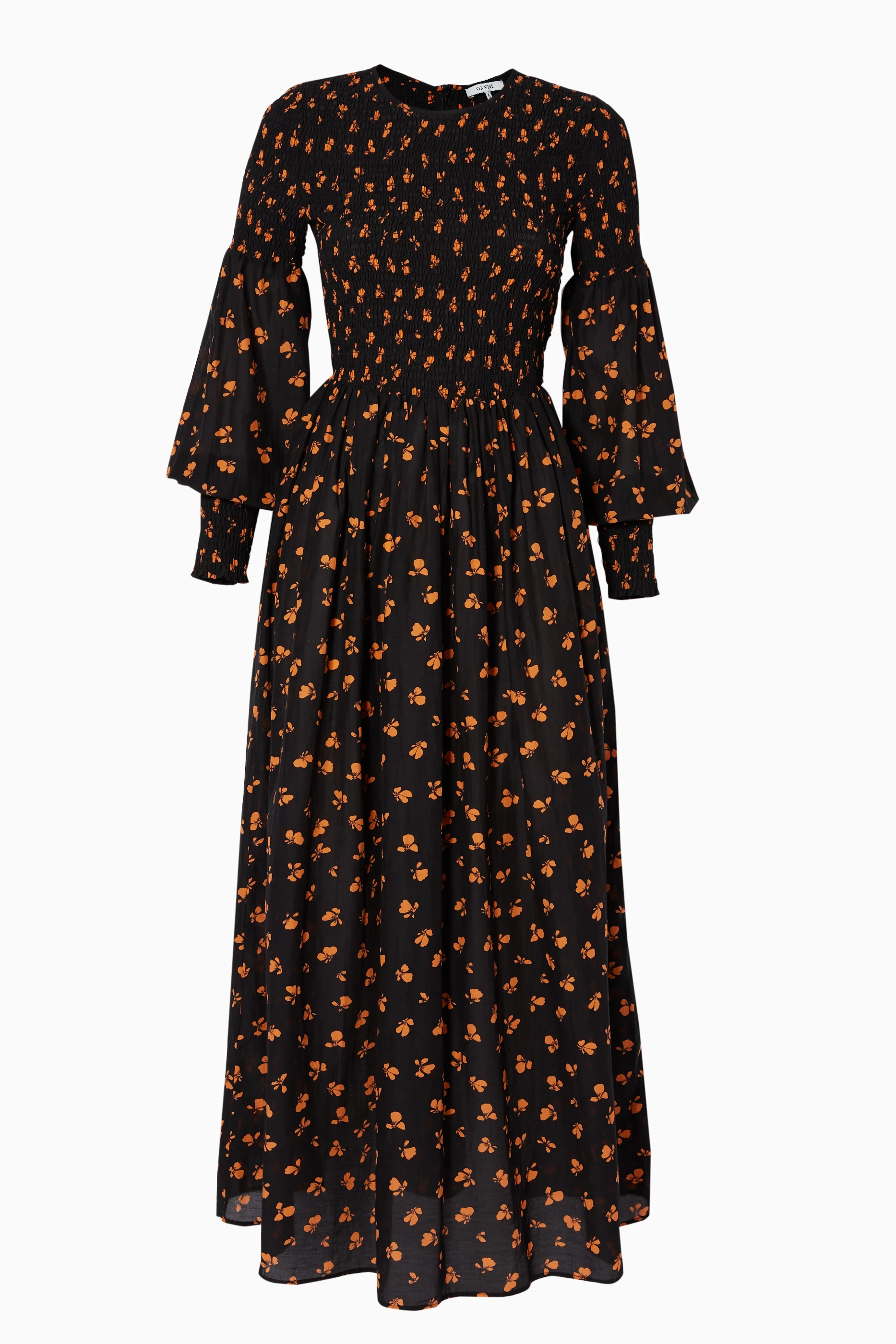 Buy Ganni Black Black Floral Printed Beacon Dress For Women Online | Ounass  Saudi