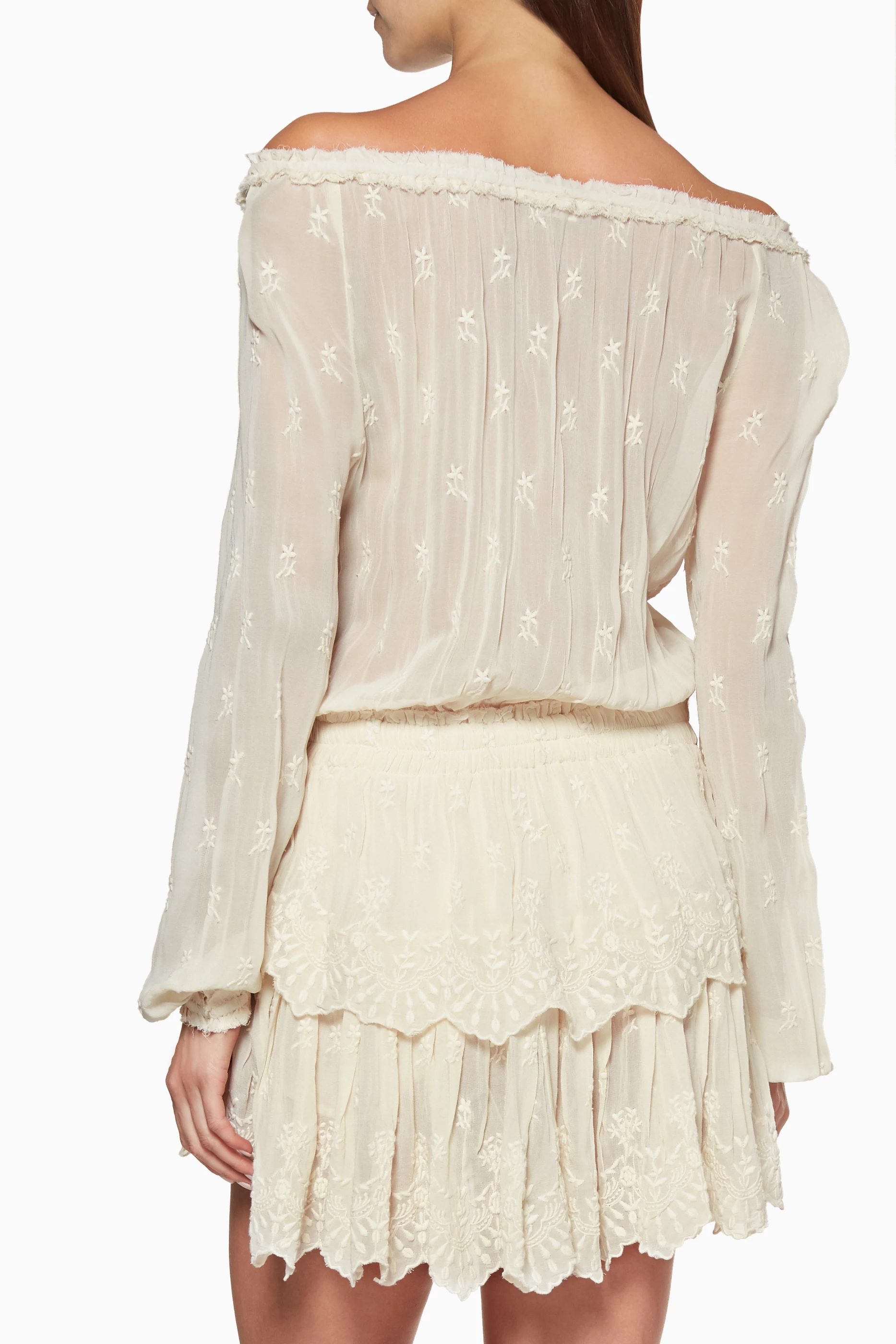 Buy LoveShackFancy Neutral Cream Popover Dress For Women Online Ounass Saudi