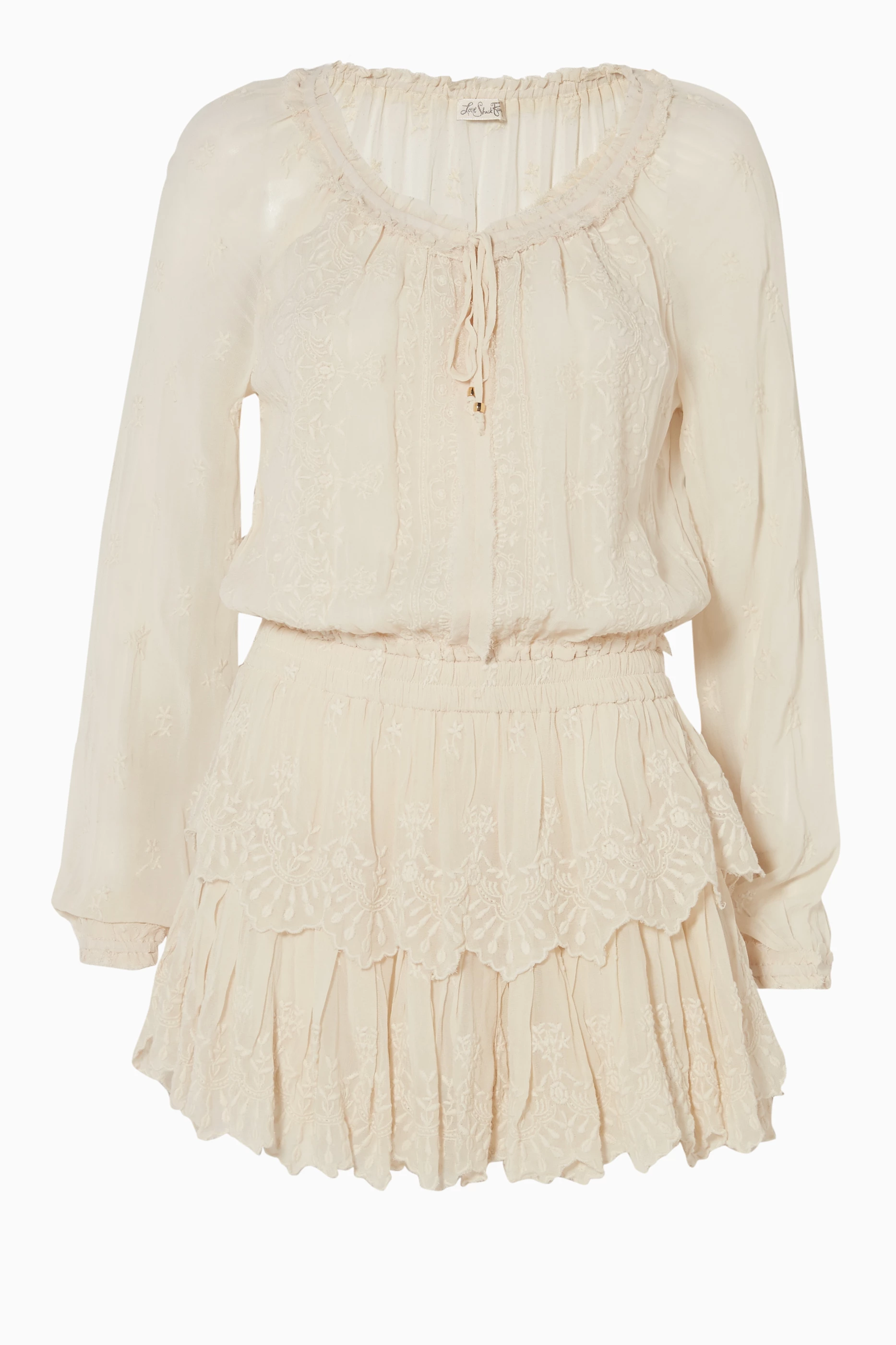 Buy LoveShackFancy Neutral Cream Popover Dress For Women Online Ounass Saudi