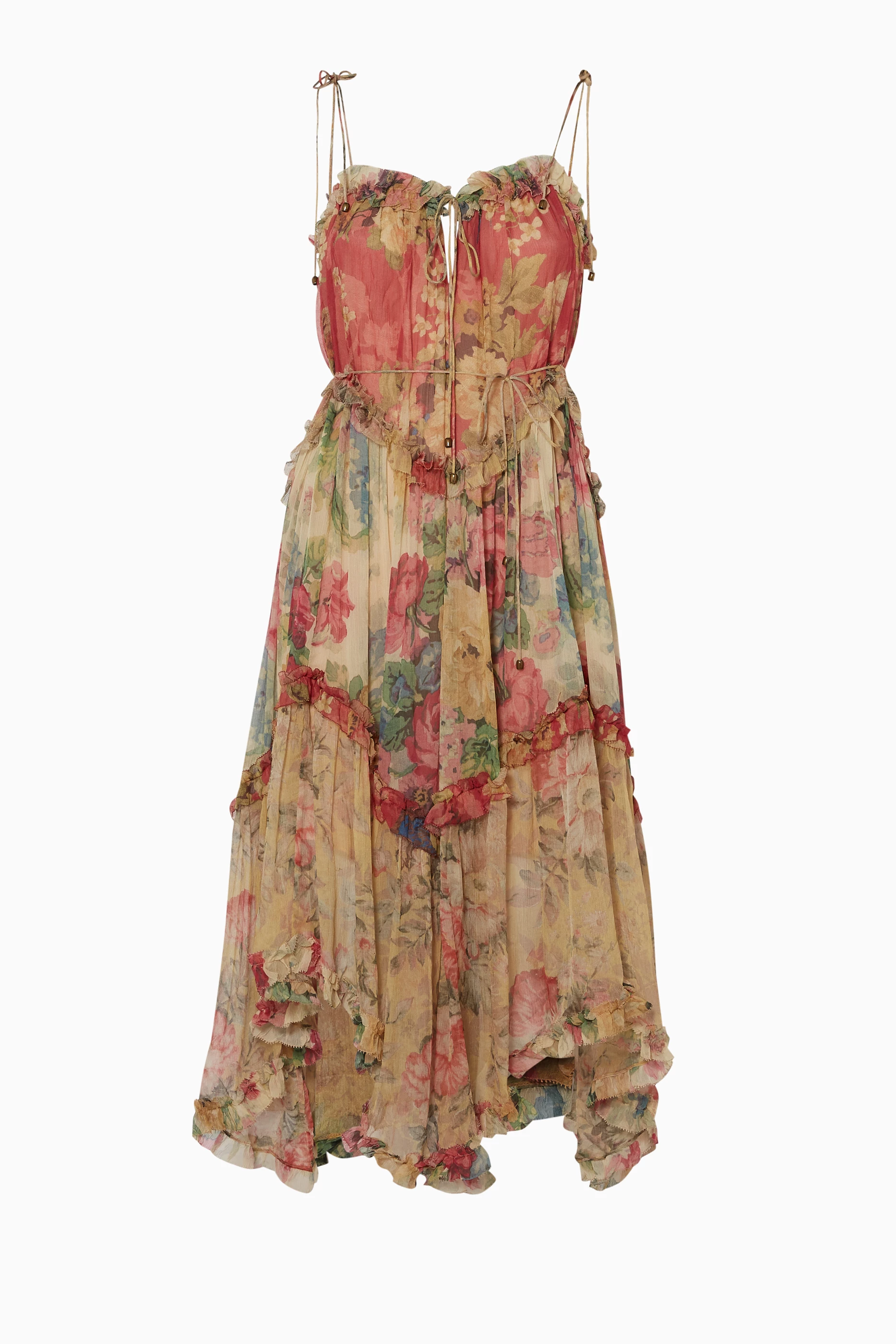 Buy Zimmermann Multicolour Splice-Print Melody Floating Dress For