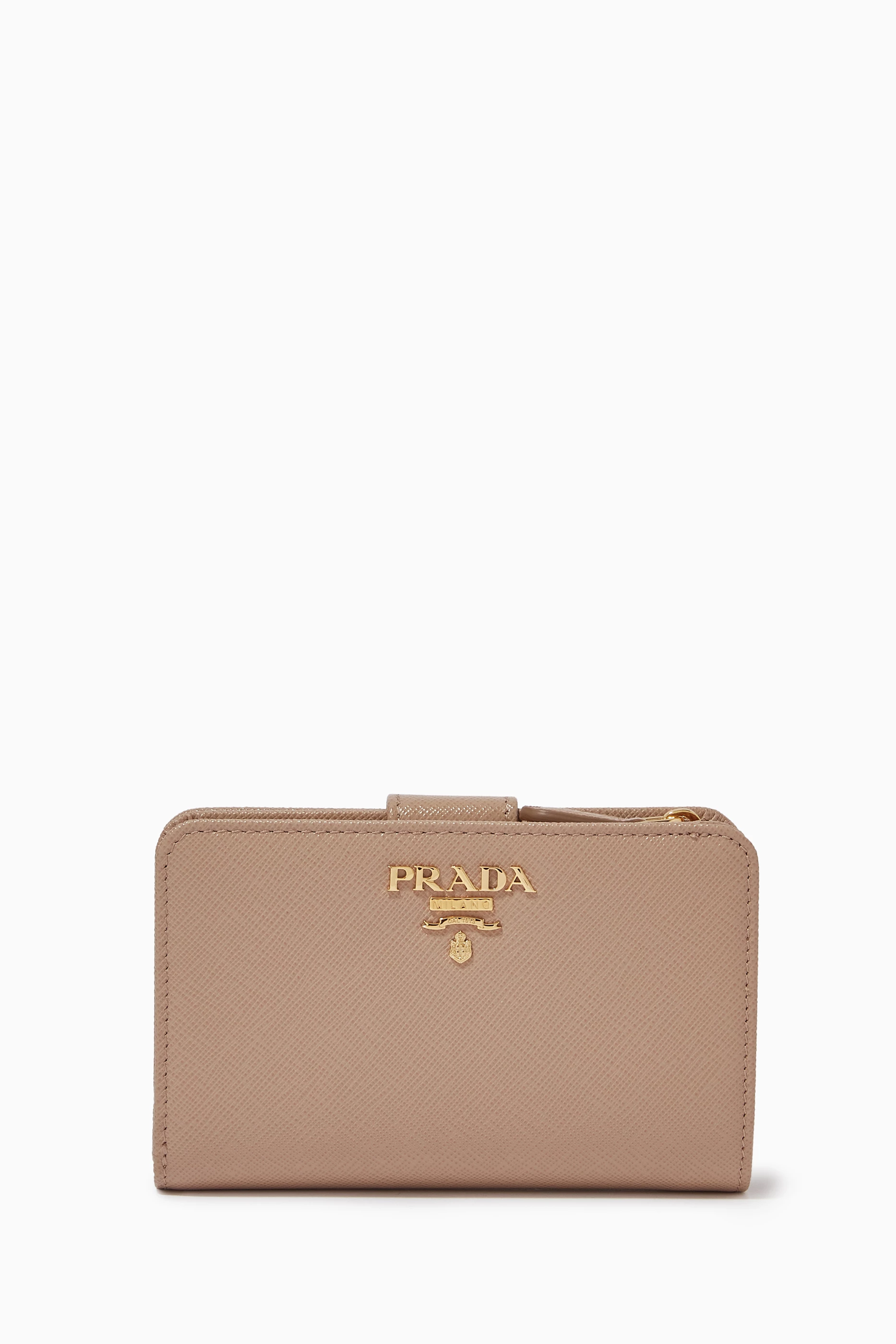Brown prada wallet hot sale