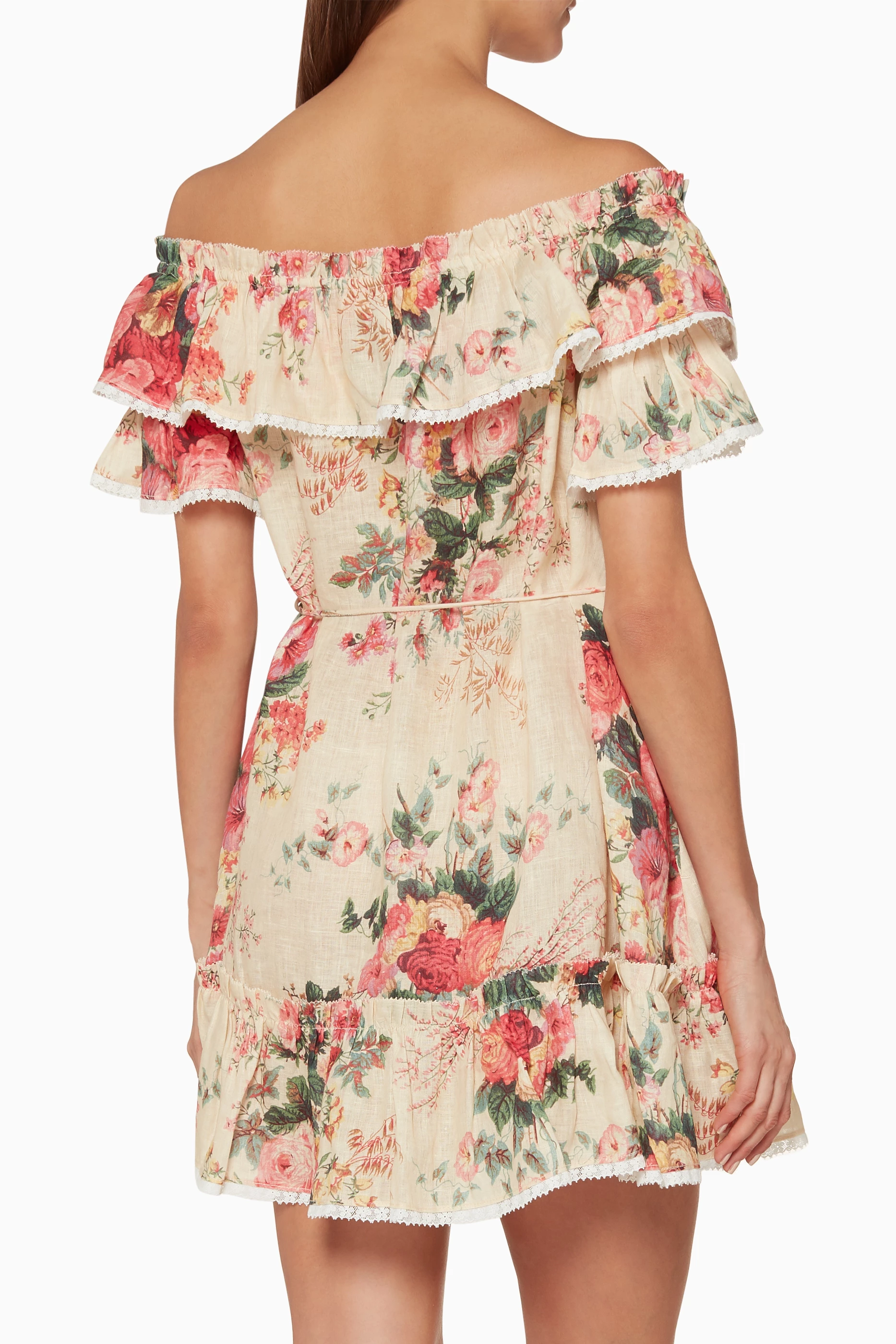 Buy Zimmermann Multicolour Multi Coloured Laelia Frill Tier Dress For Women Online Ounass Saudi