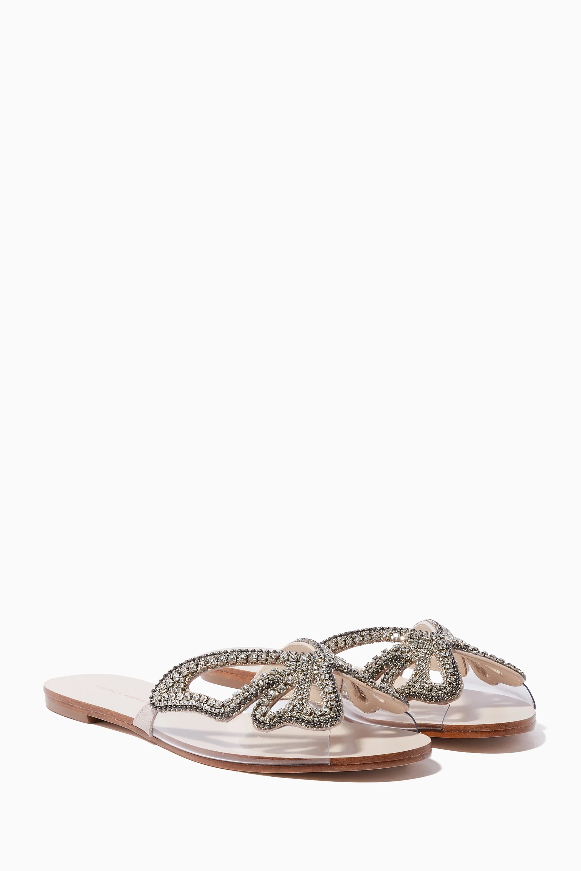 Buy Sophia Webster Neutral Light Beige Madame Butterfly Slides For Women Online Ounass Saudi