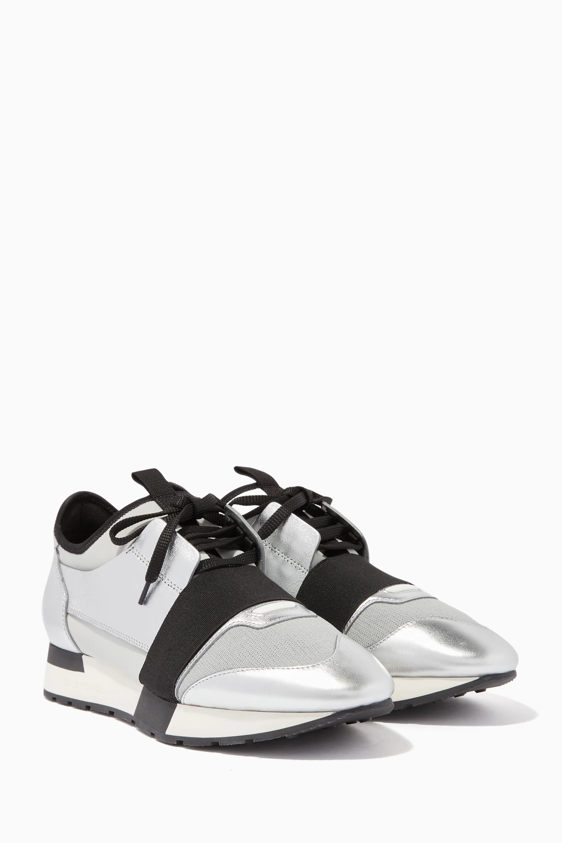 Balenciaga race runners silver cheap