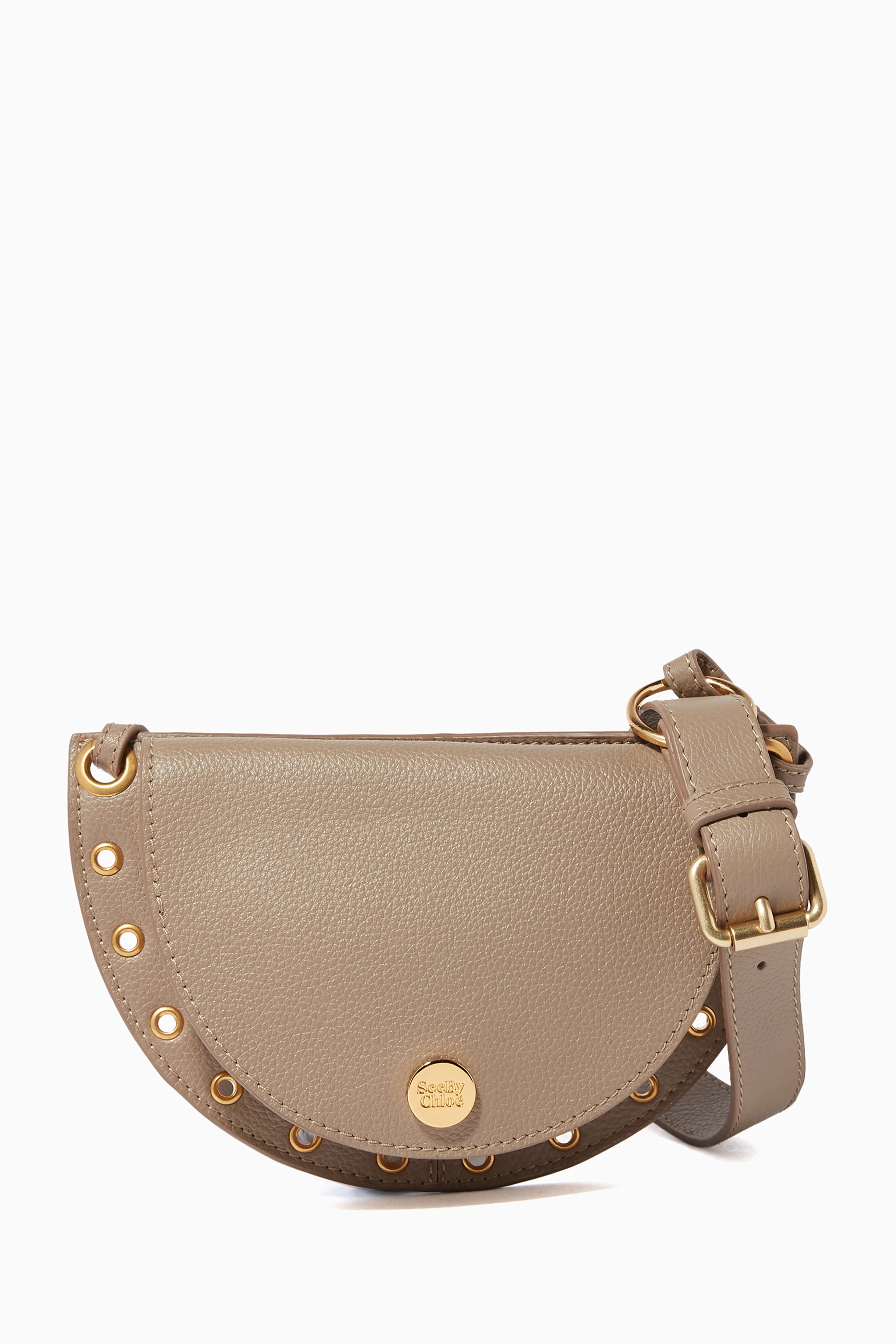 Buy See By Chloe Grey Grey Grained Kriss Belt Shoulder Bag For Women Online Ounass Saudi