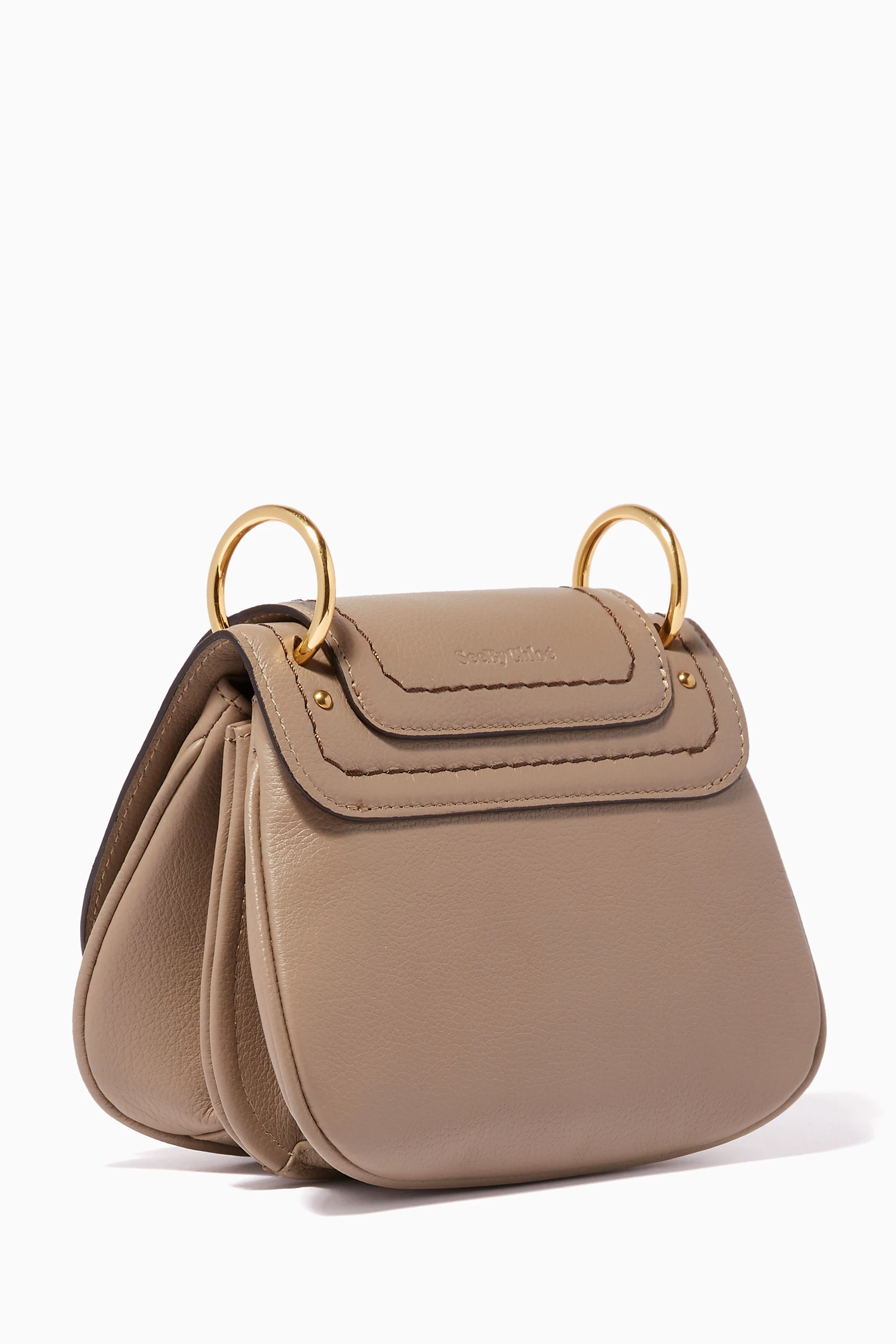 Buy See By Chloe Grey Motty Grey Susie Grained Leather Cross Body Bag For Women Online Ounass Saudi