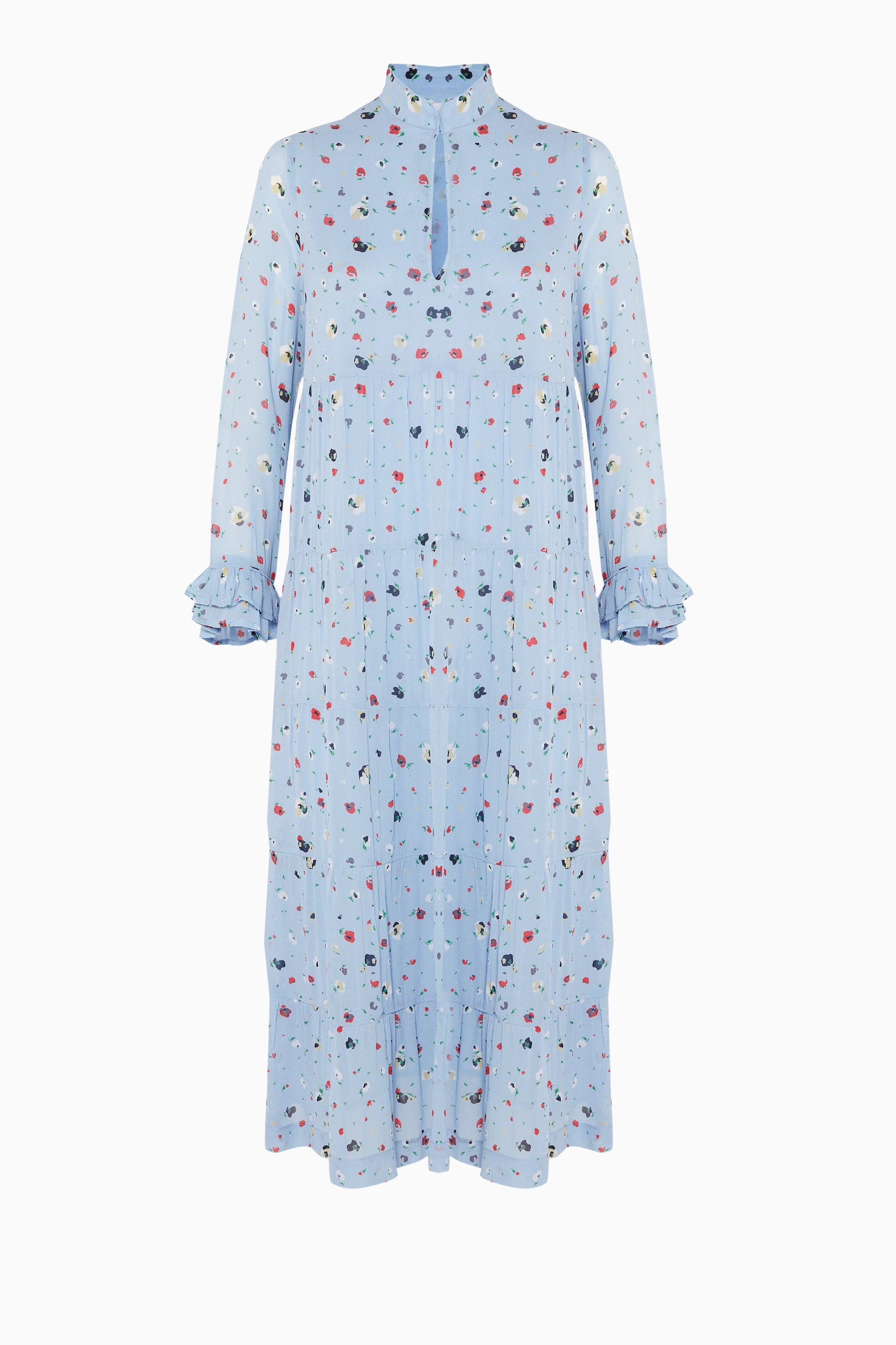 Buy Ganni Blue Serenity-Blue Dainty Georgette Dress For Women Online |  Ounass Saudi