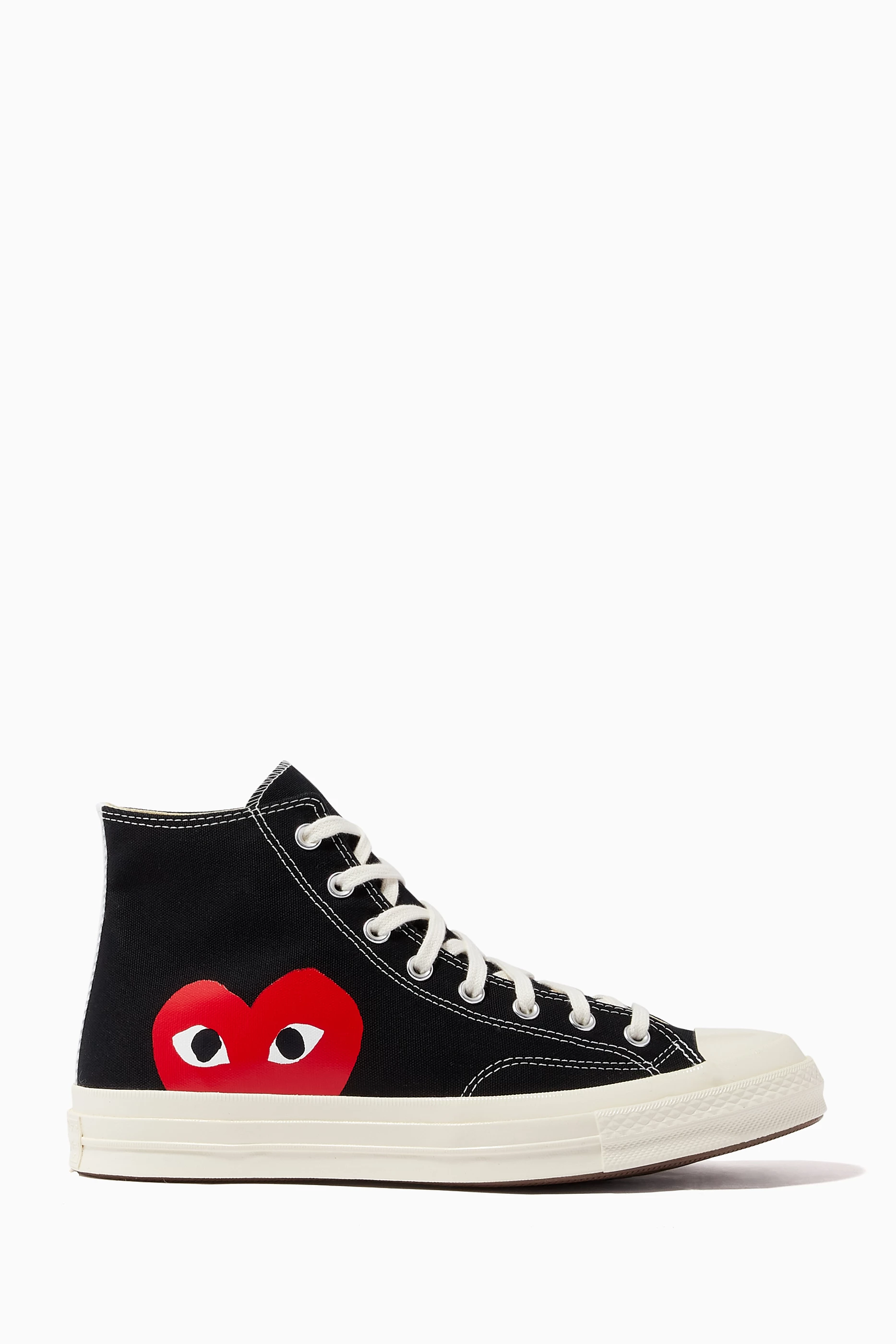 Buy Comme des Garcons PLAY Black x Converse Chuck 70 High Top Sneakers in Canvas For Men Online Ounass Saudi